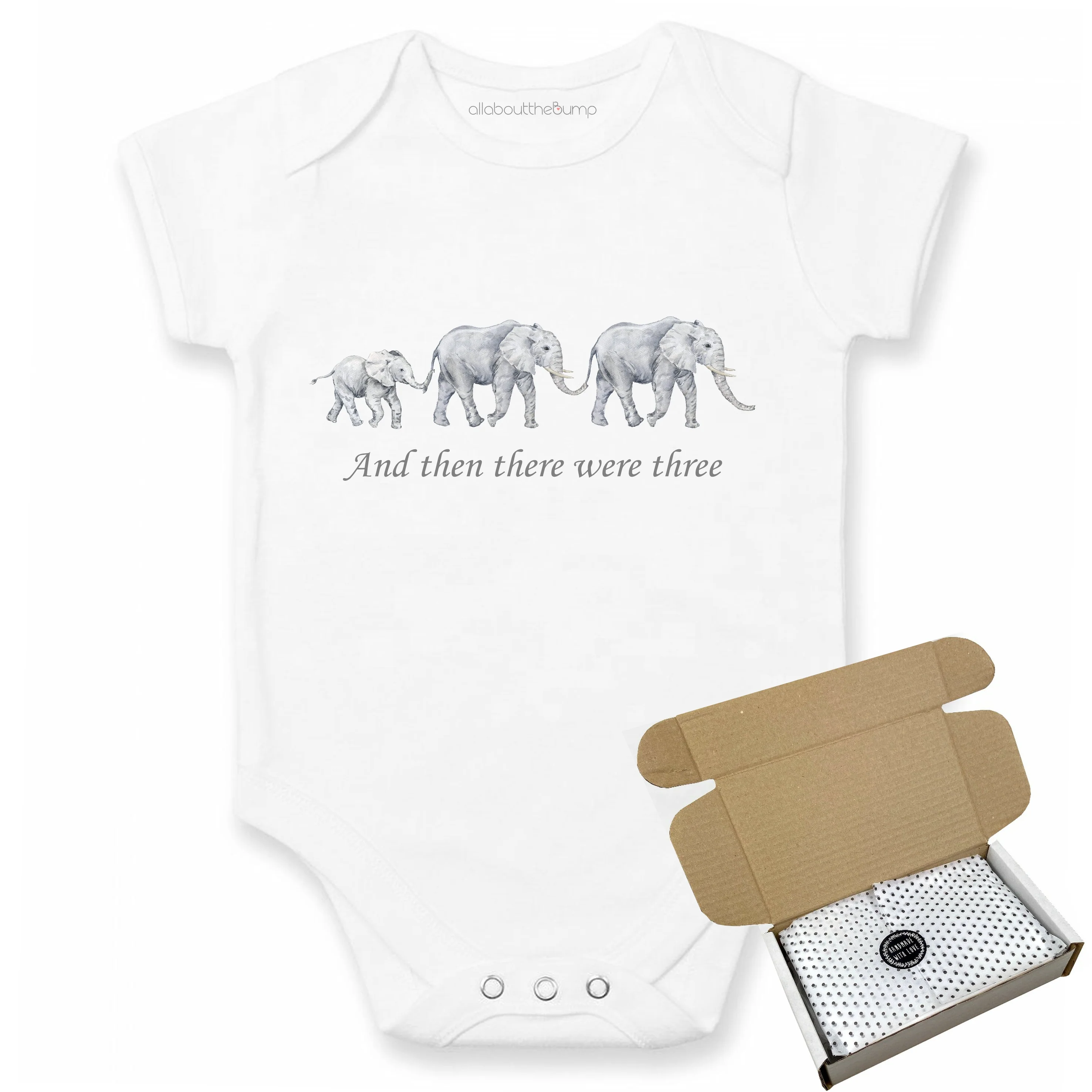 And Then There Were 3/4/5/6... Elephant Family Baby Announcement Vest - Image 3