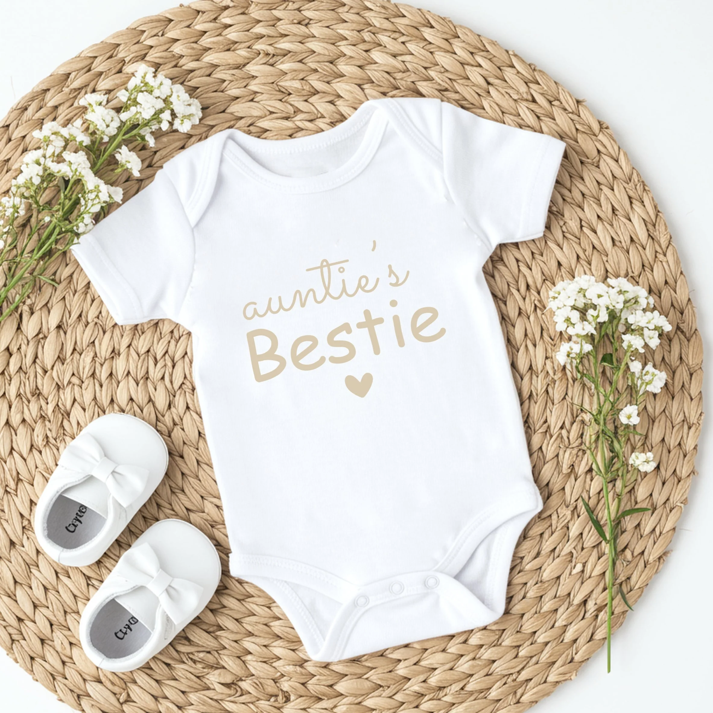 Aunties Bestie Heart Beige Matching Outfits - Image 4