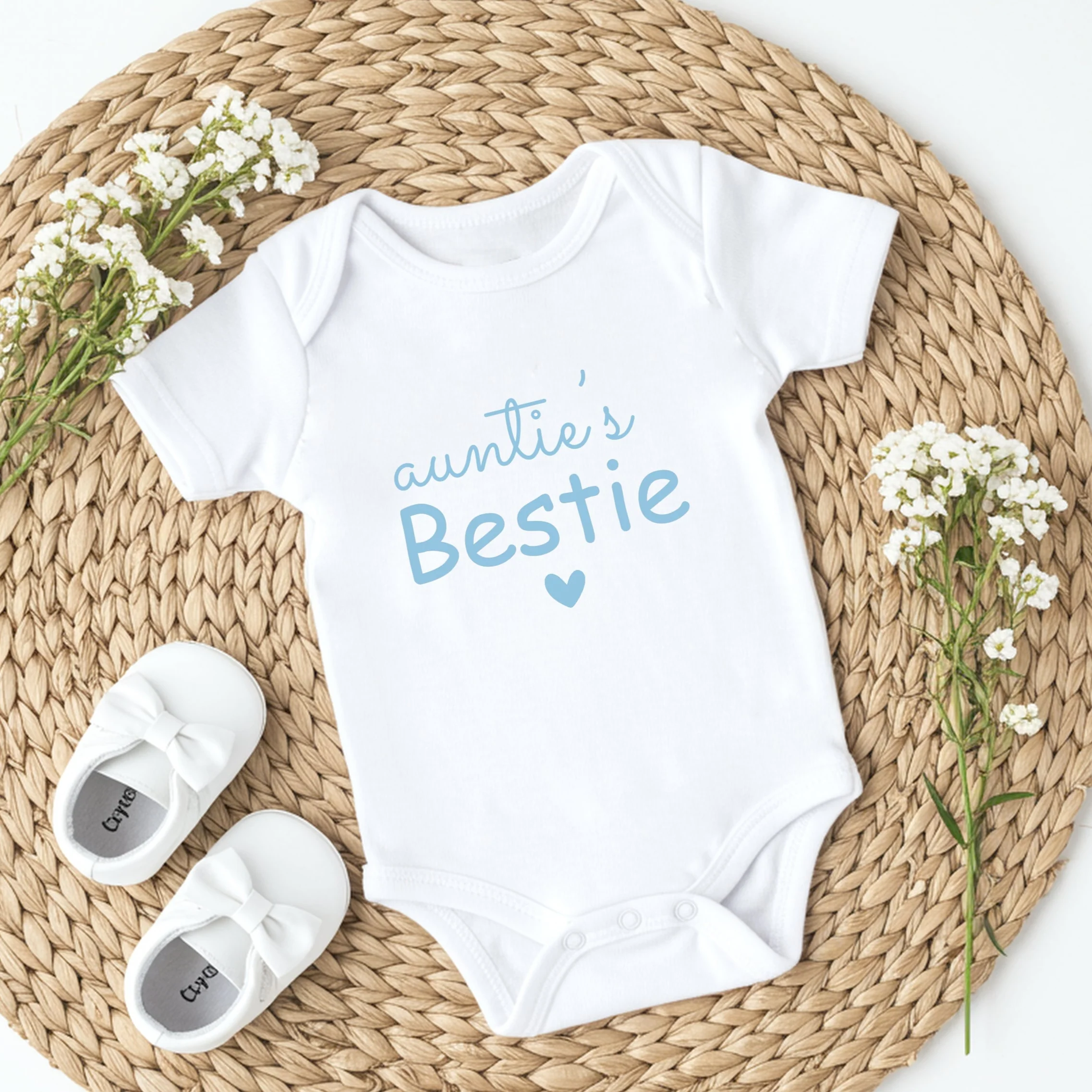 Aunties Bestie Heart Blue Matching Outfits - Image 4