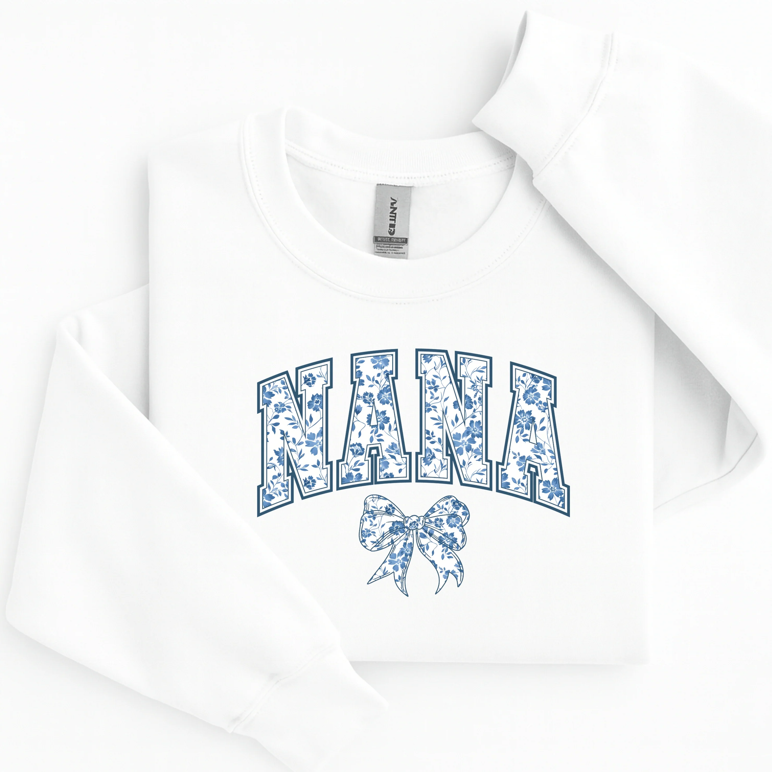 Blue Bow Nana T-shirt/Sweatshirt - Image 2