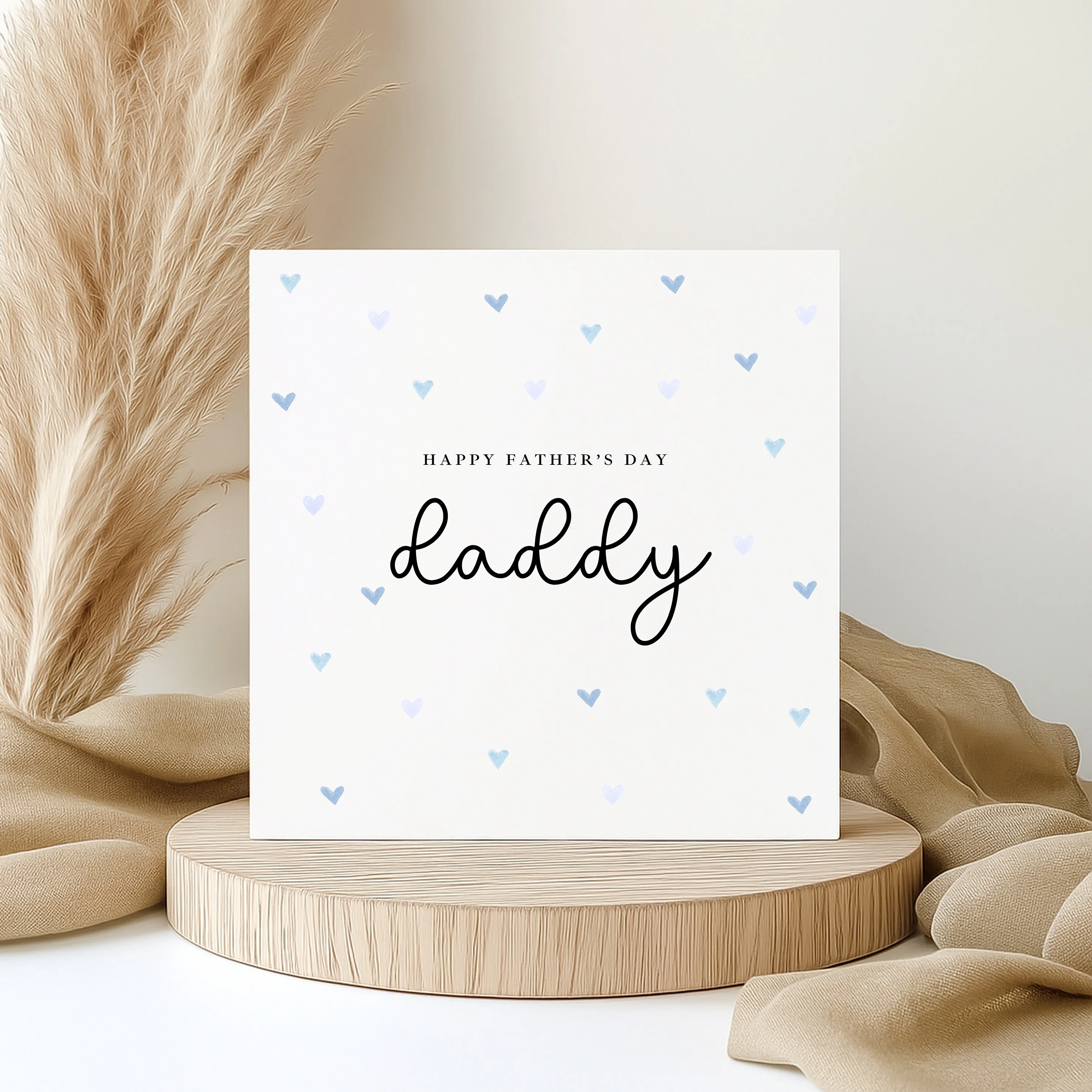 Blue Hearts Happy Father's Day Daddy Card - Image 5