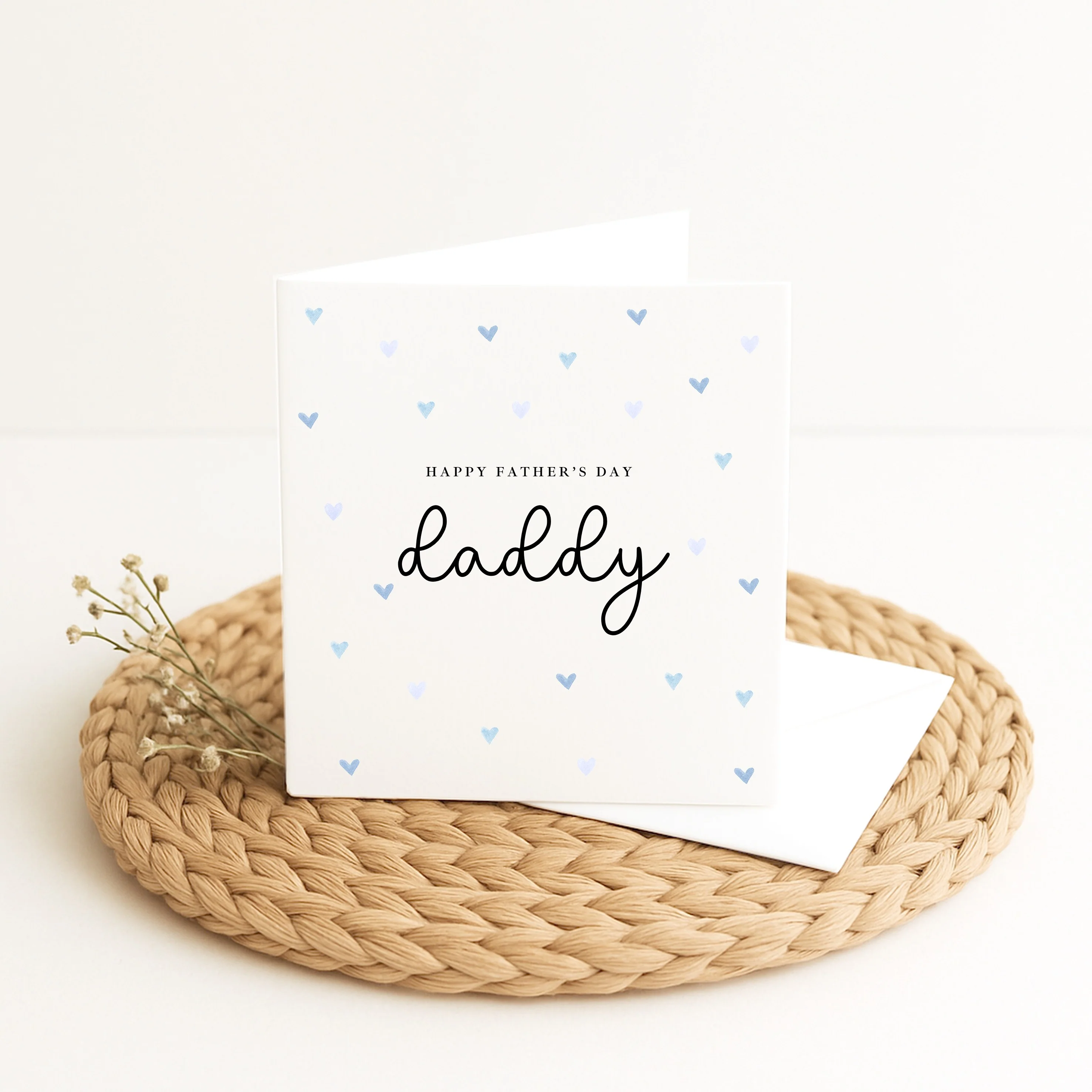 Blue Hearts Happy Father's Day Daddy Card - Image 6