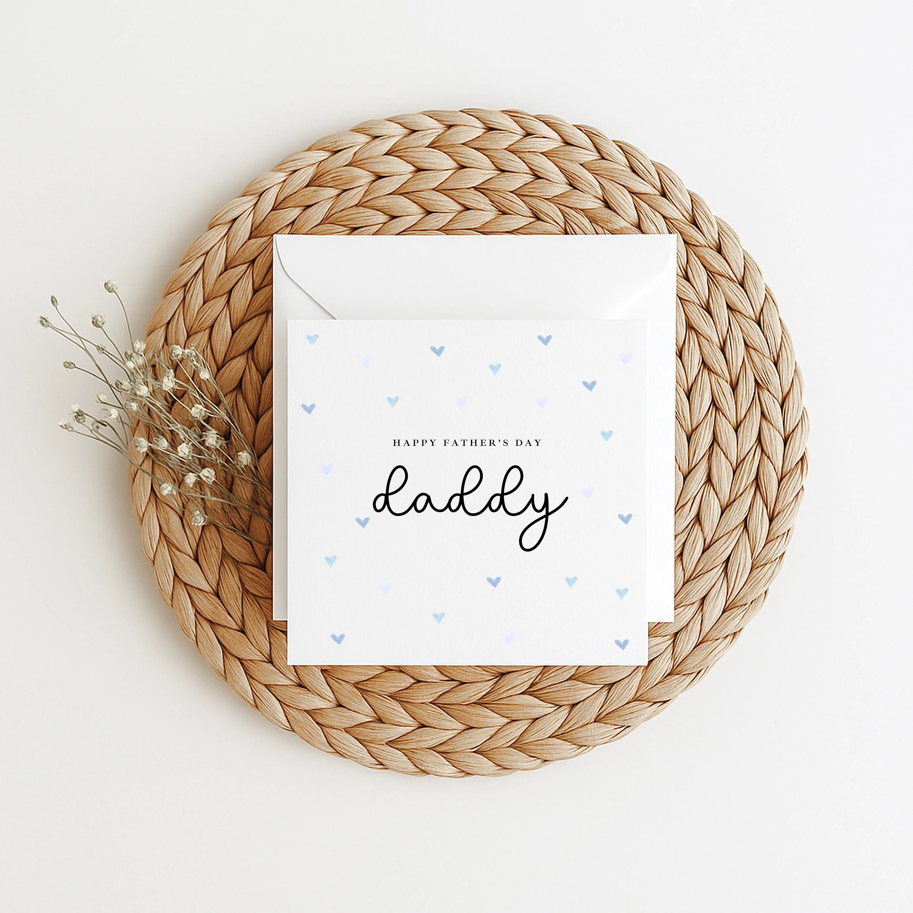 Blue Hearts Happy Father's Day Daddy Card - Image 7