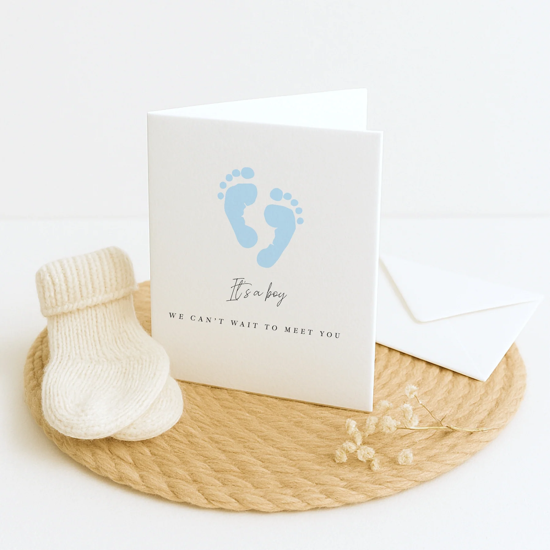 Blue It's a Boy Baby Shower Card - Image 3