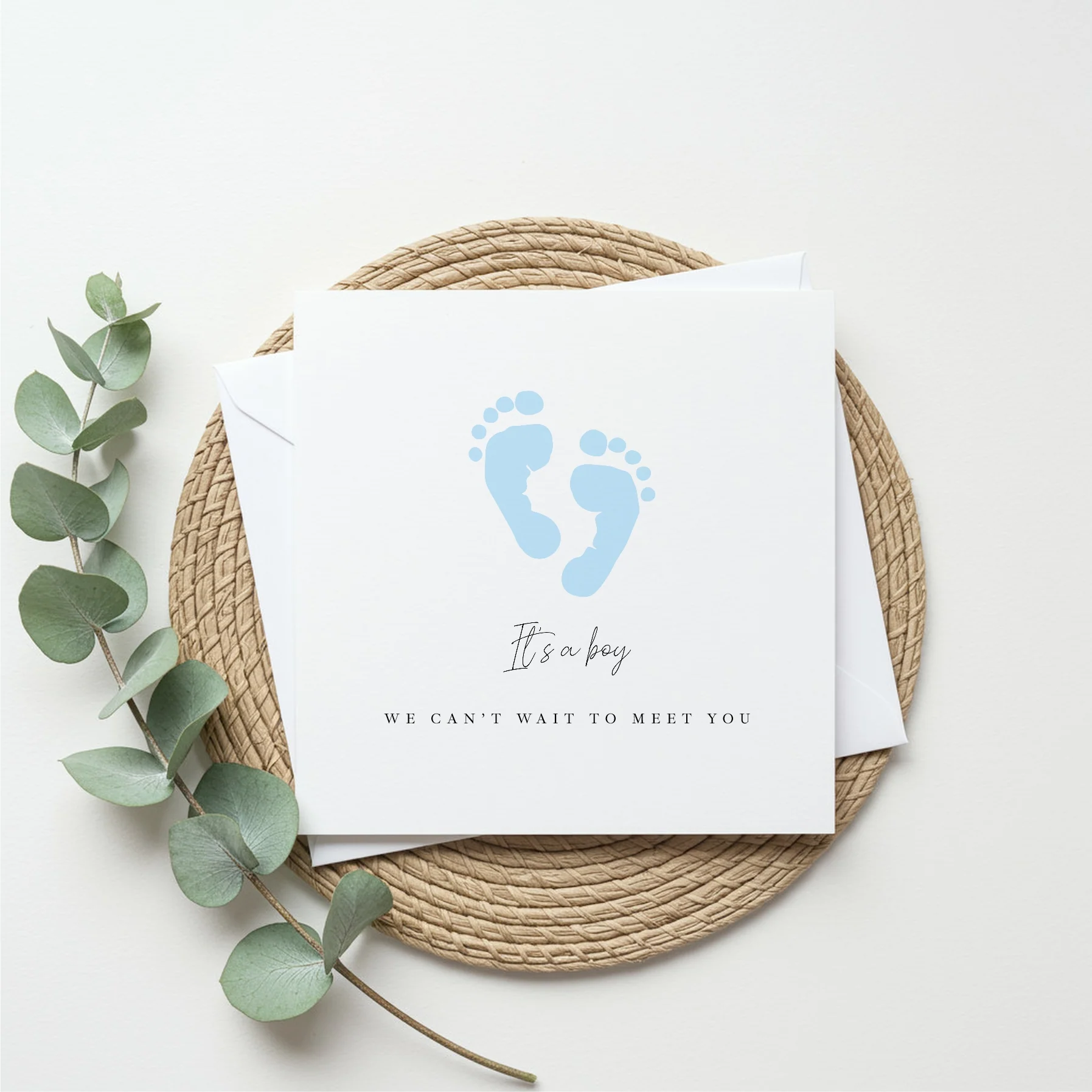 Blue It's a Boy Baby Shower Card - Image 4