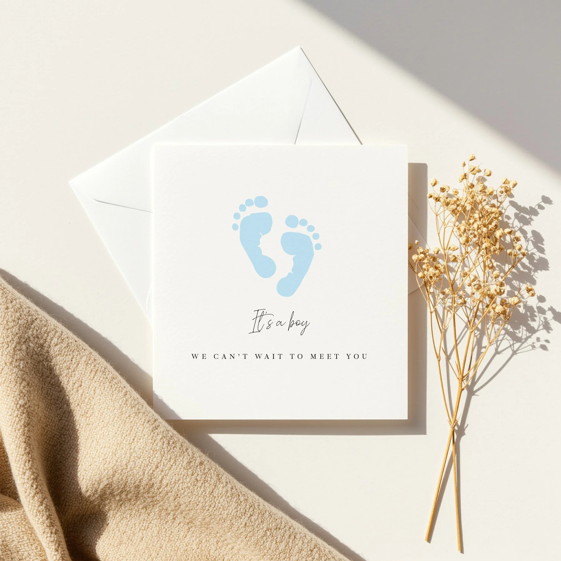 Blue It's a Boy Baby Shower Card - Image 5