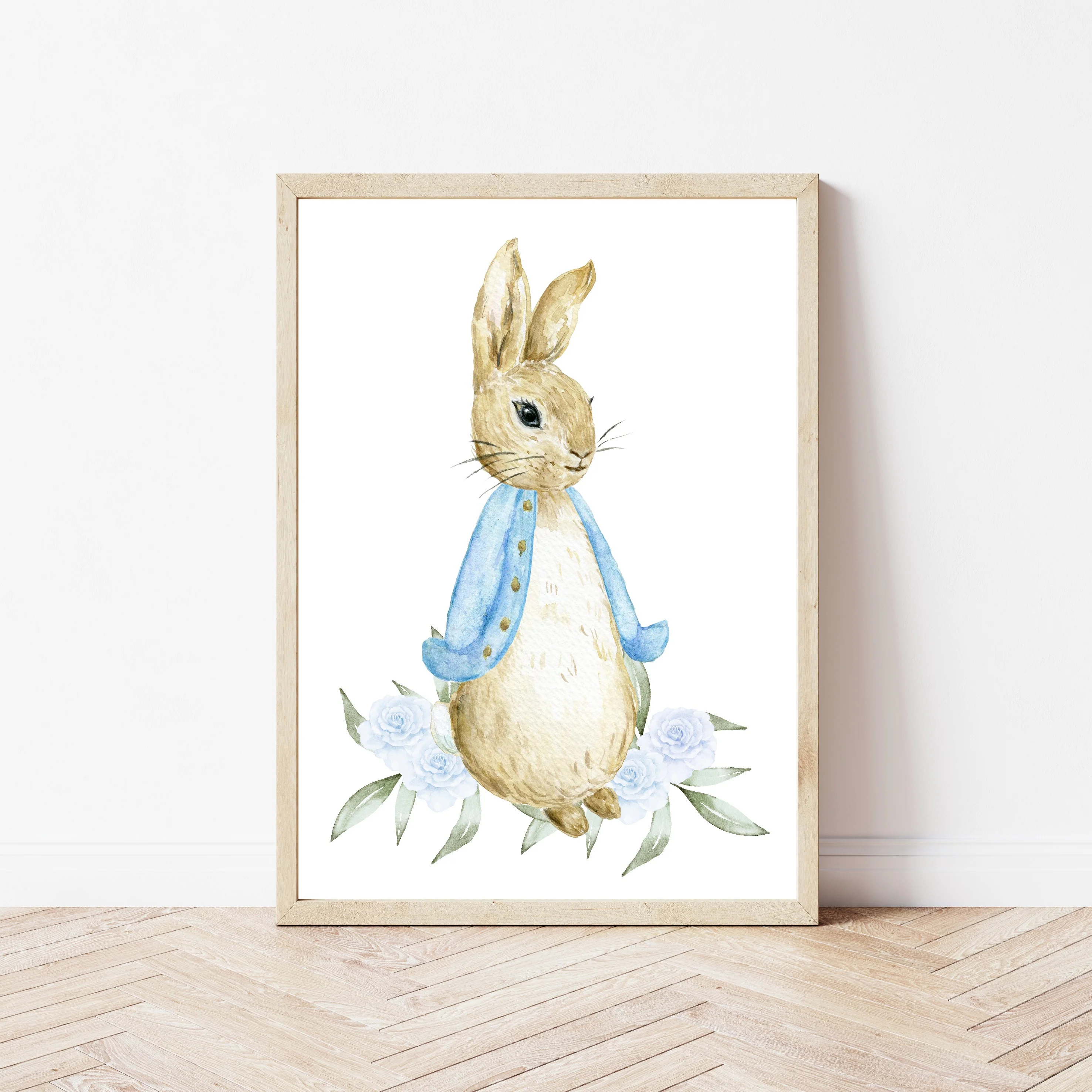 Blue Rabbit Set of 3 Wall Art - Image 3