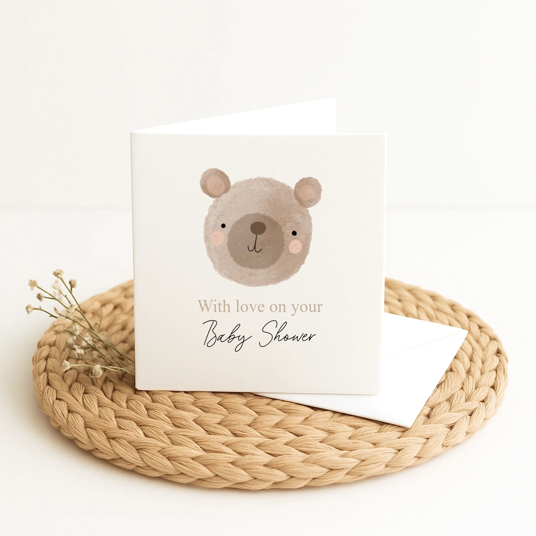 Brown Bear Baby Shower Card - Image 5
