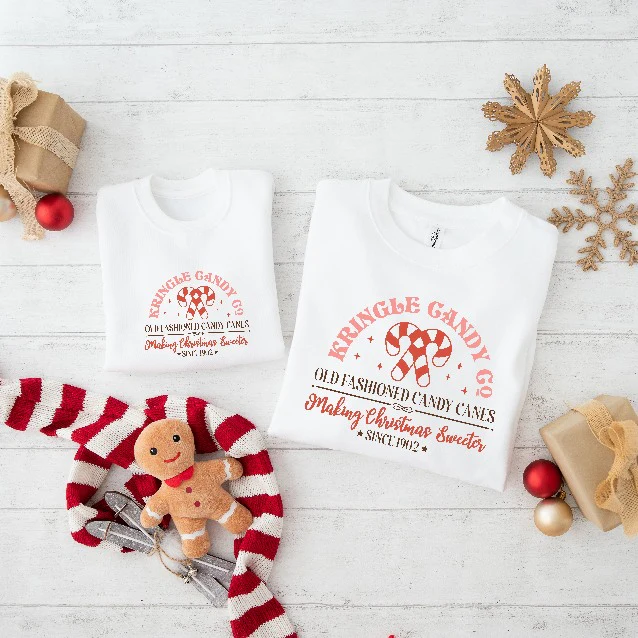 Candy Cane Company Christmas Sweatshirt/Babygrow - Image 2