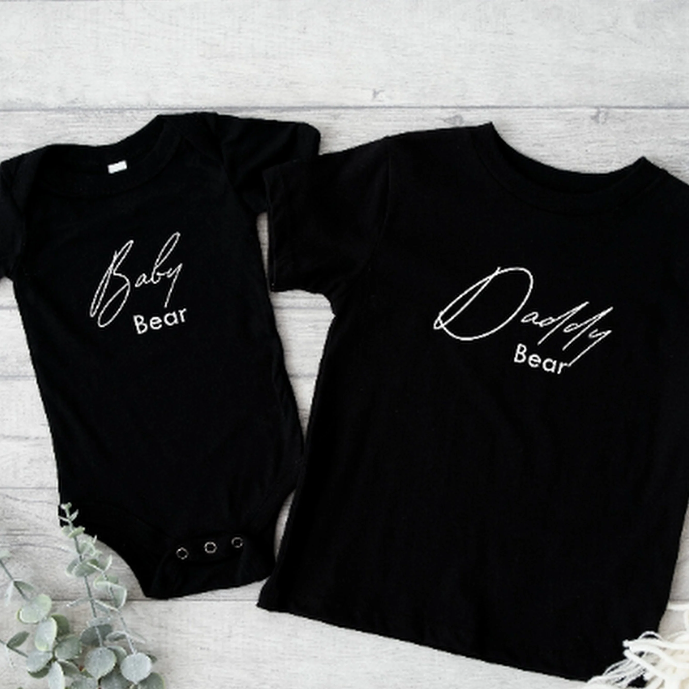 Daddy Baby Bear Matching T-shirt Baby Vest Set - Image 2