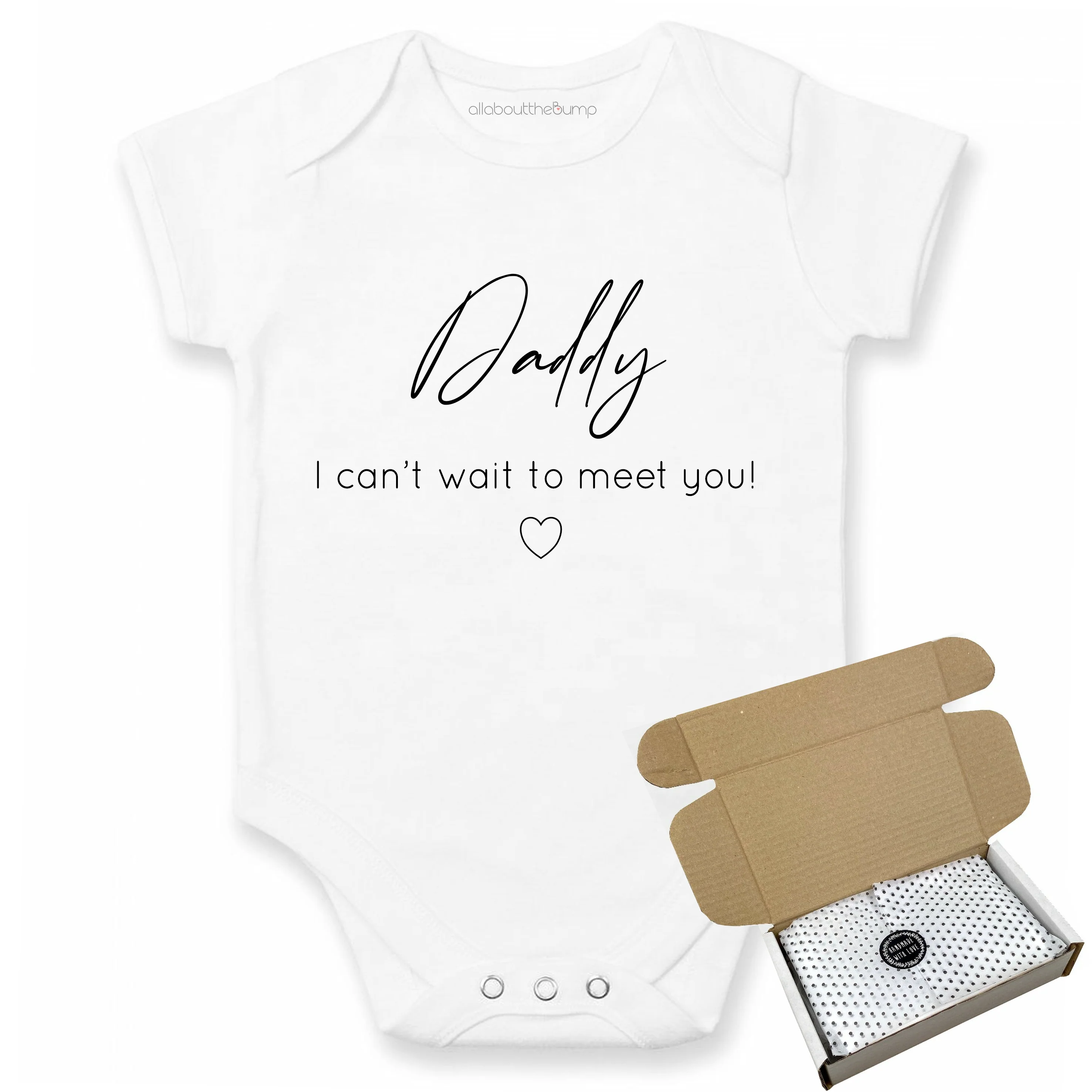 Daddy I can't Wait to Meet You Baby Announcement Vest - Image 3