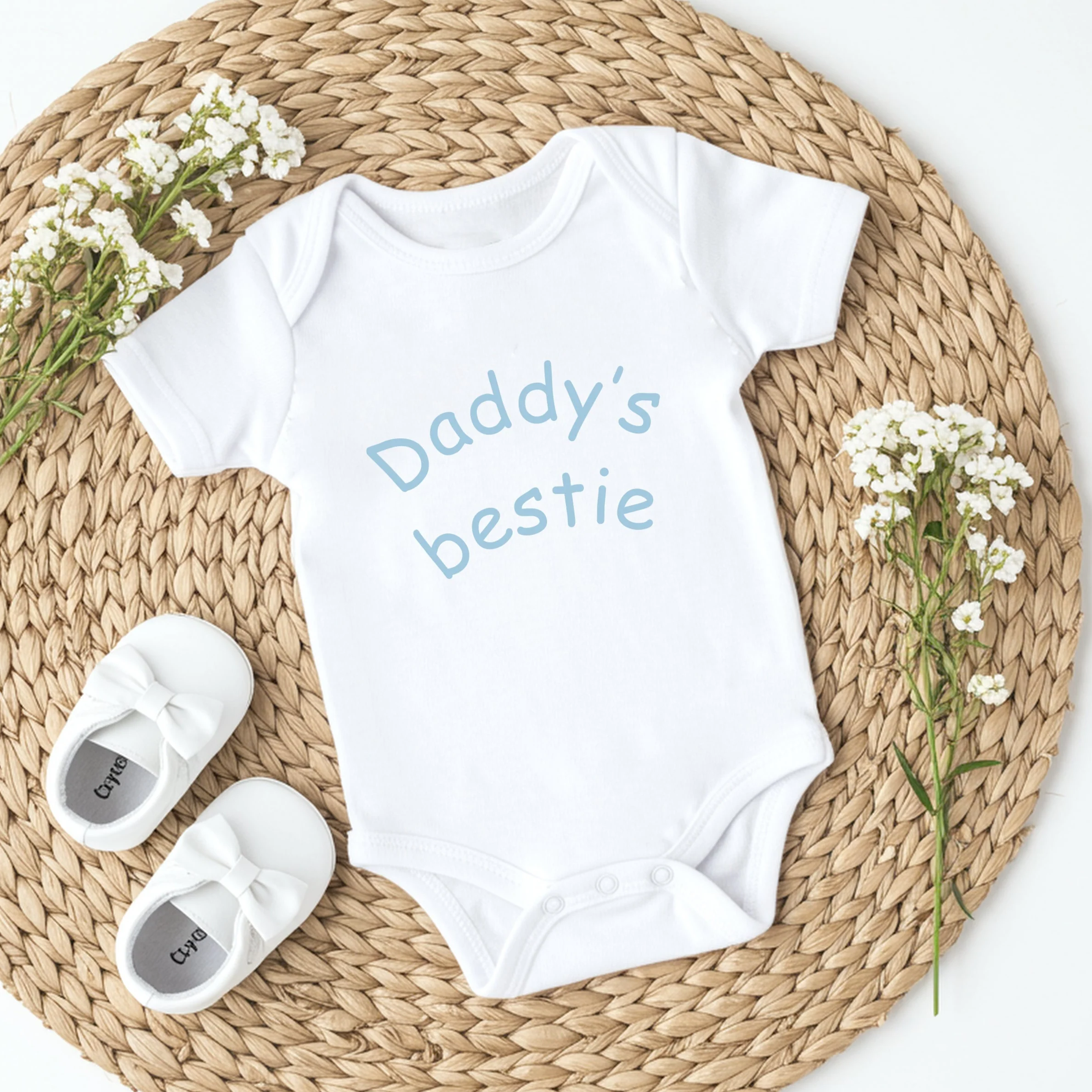 Daddy's Bestie Blue Matching Outfits - Image 3