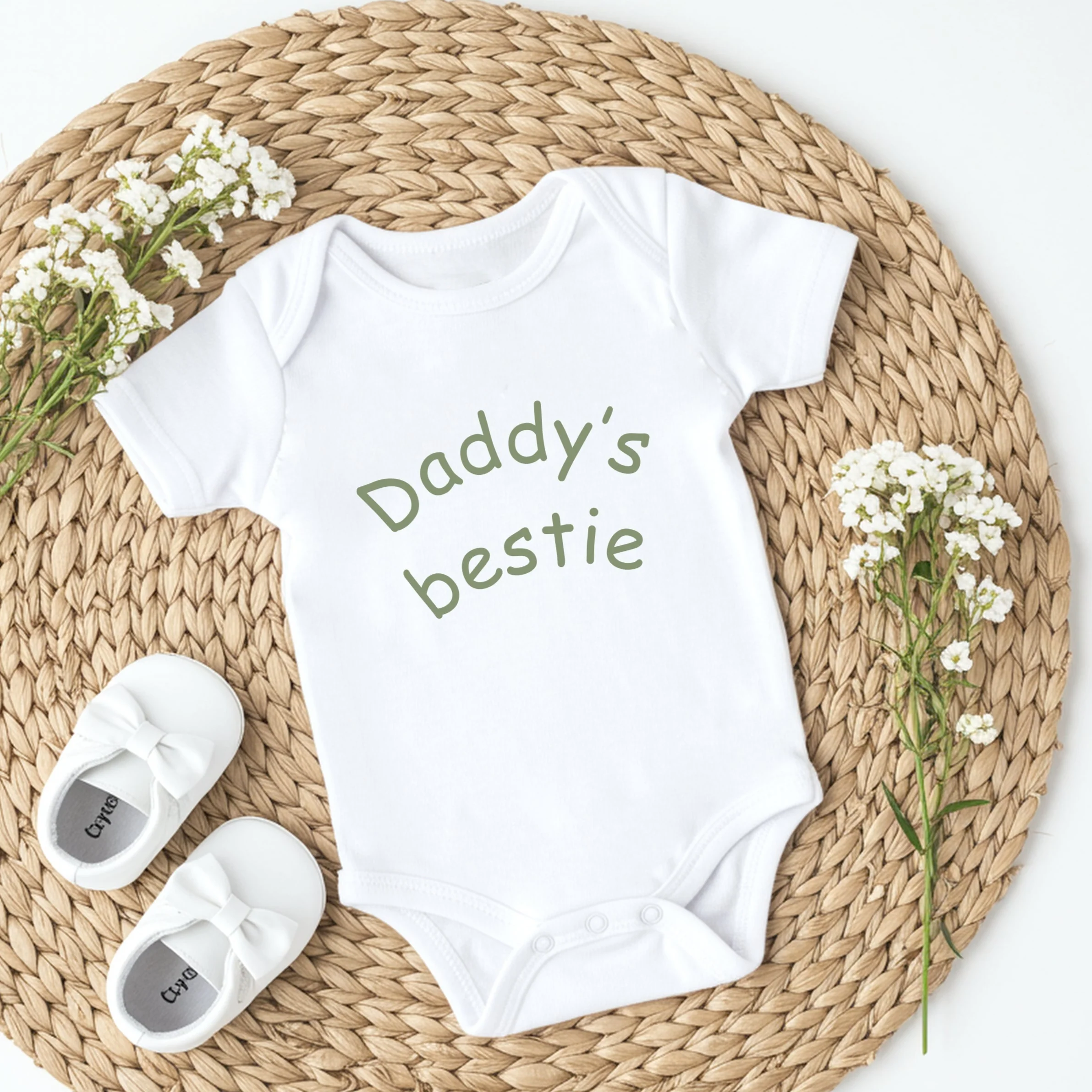 Daddy's Bestie Green Matching Set - Image 2