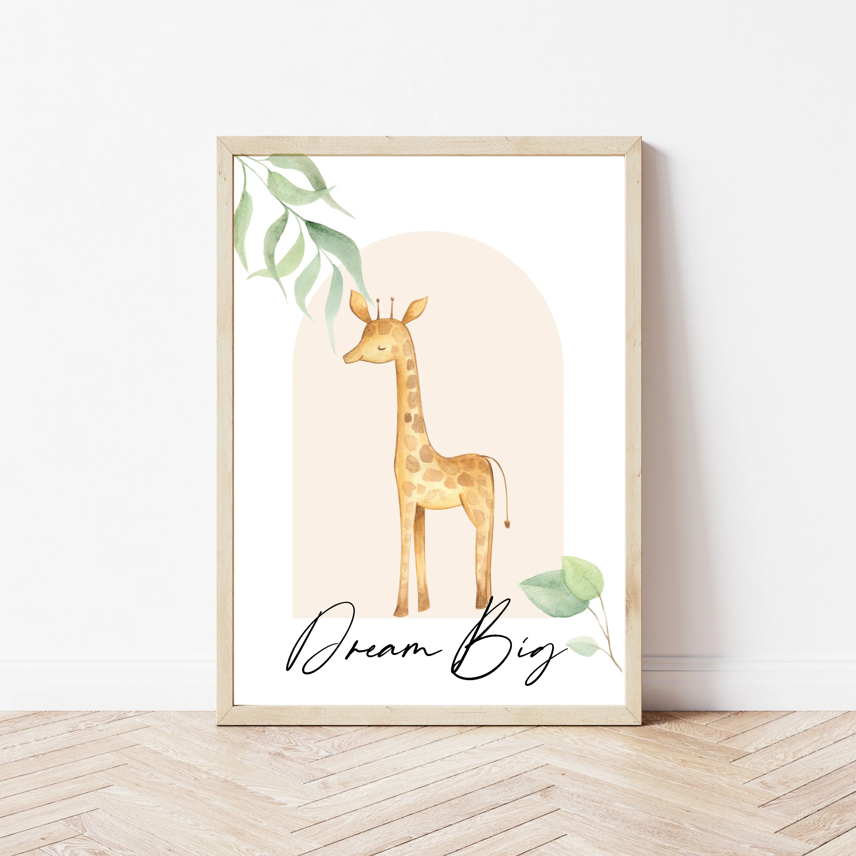 Dream Big, Be Brave, Be Original Jungle Animals Set of 3 Wall Art - Image 4