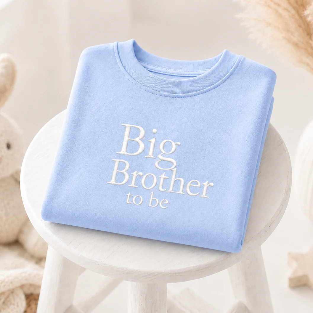 Embroidered Big Brother To Be T-Shirt