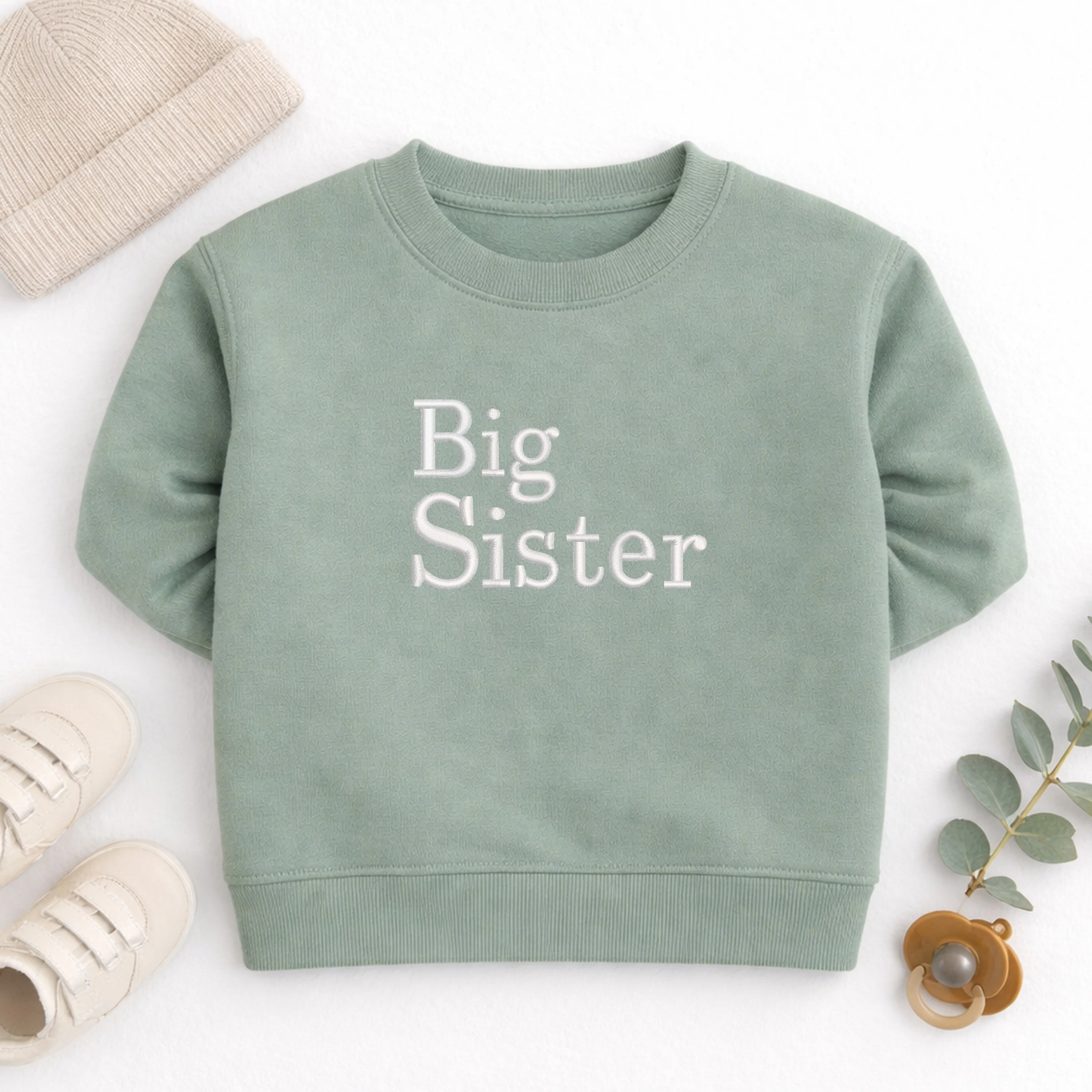 Embroidered Big Sister Sweatshirt - Image 4