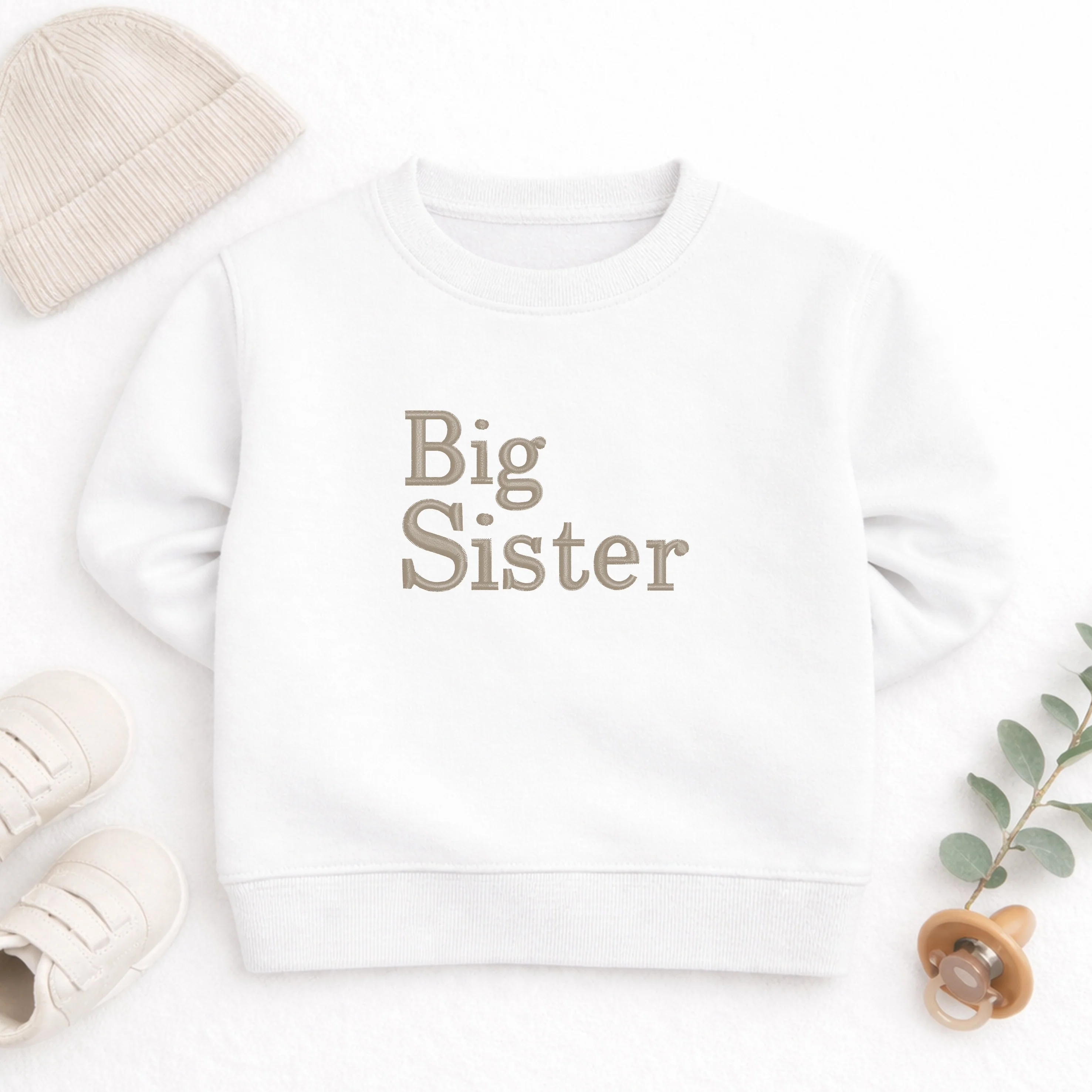 Embroidered Big Sister Sweatshirt - Image 6