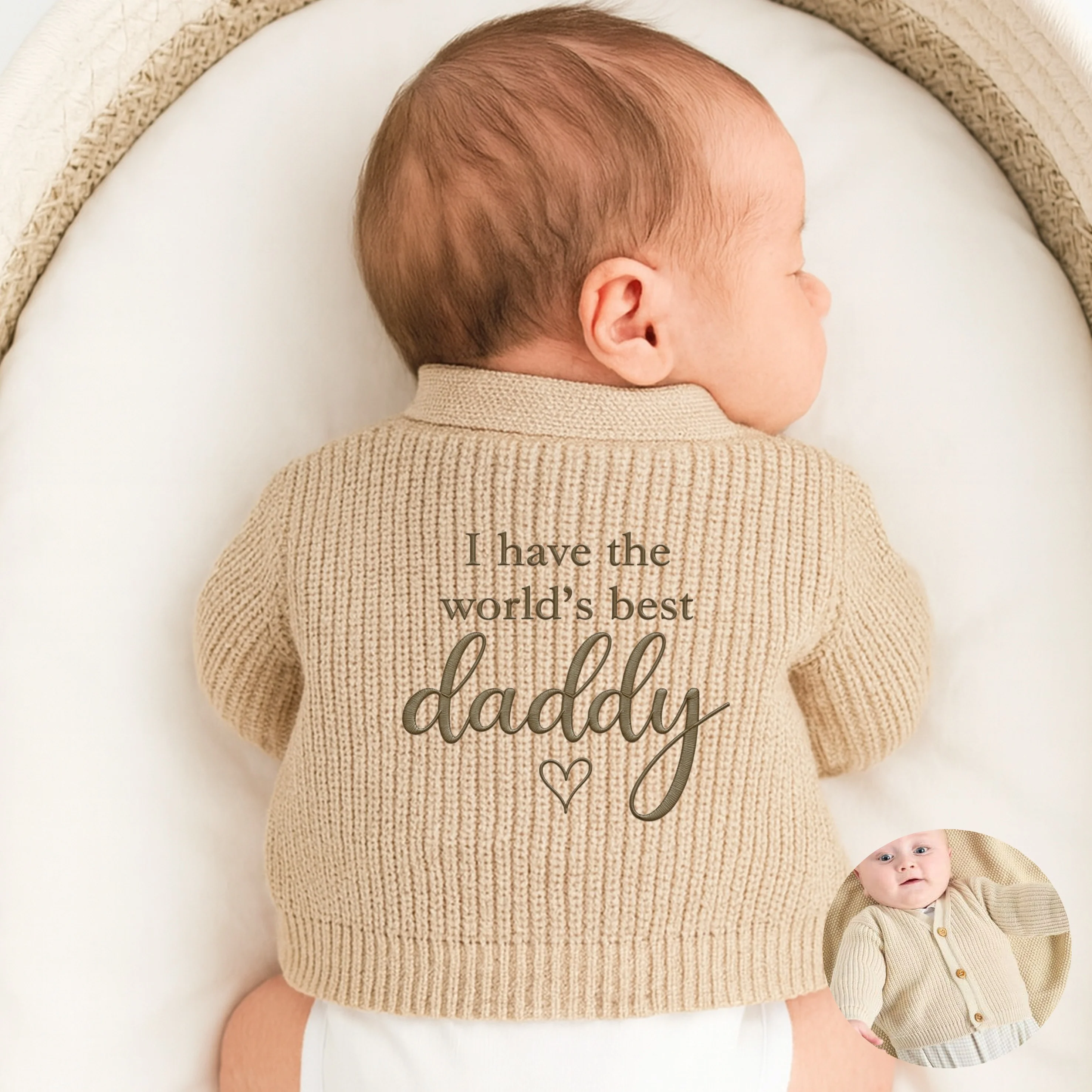 Embroidered I Have The World's Best Daddy Cardigan