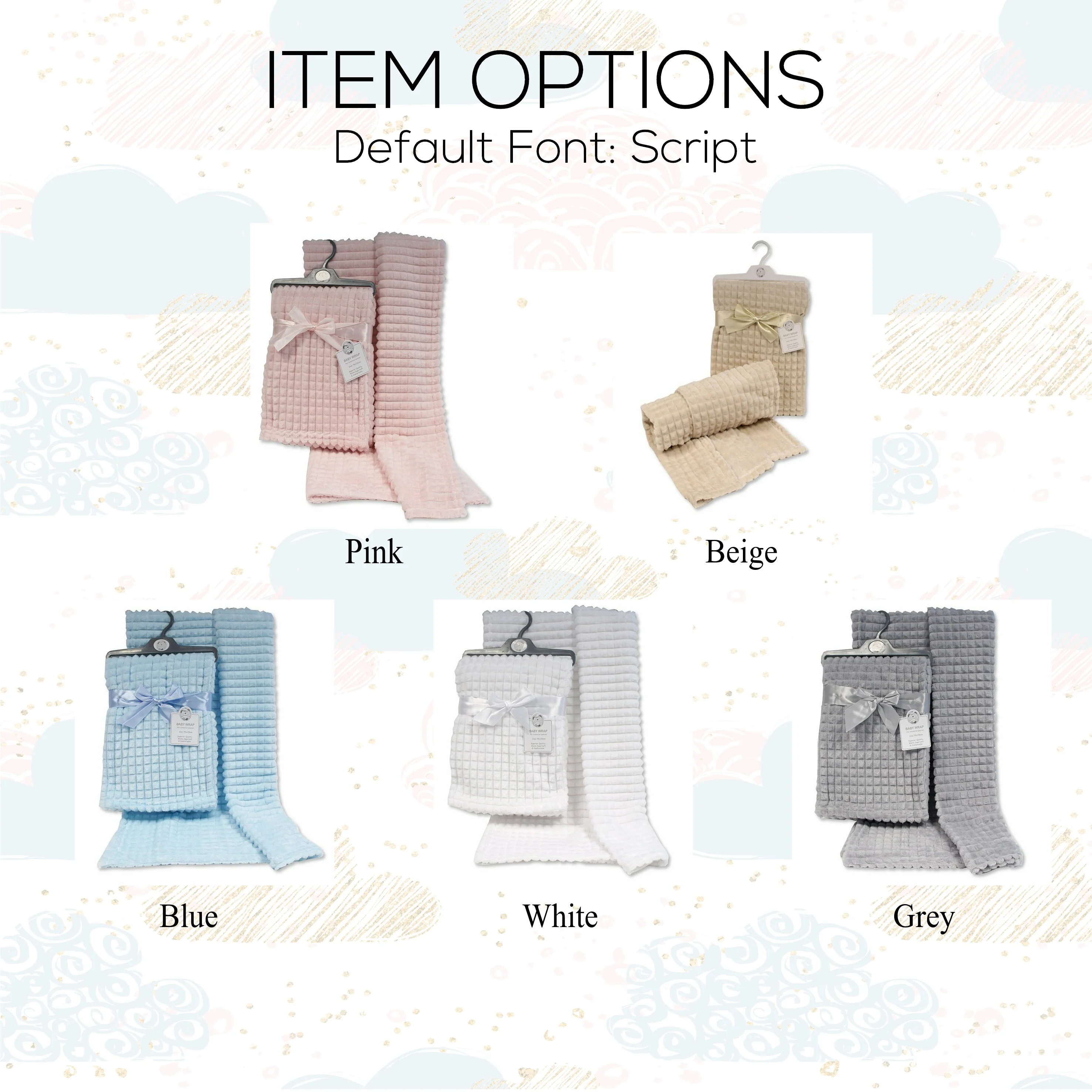 Embroidered Personalised Waffle Baby Blanket - Image 7