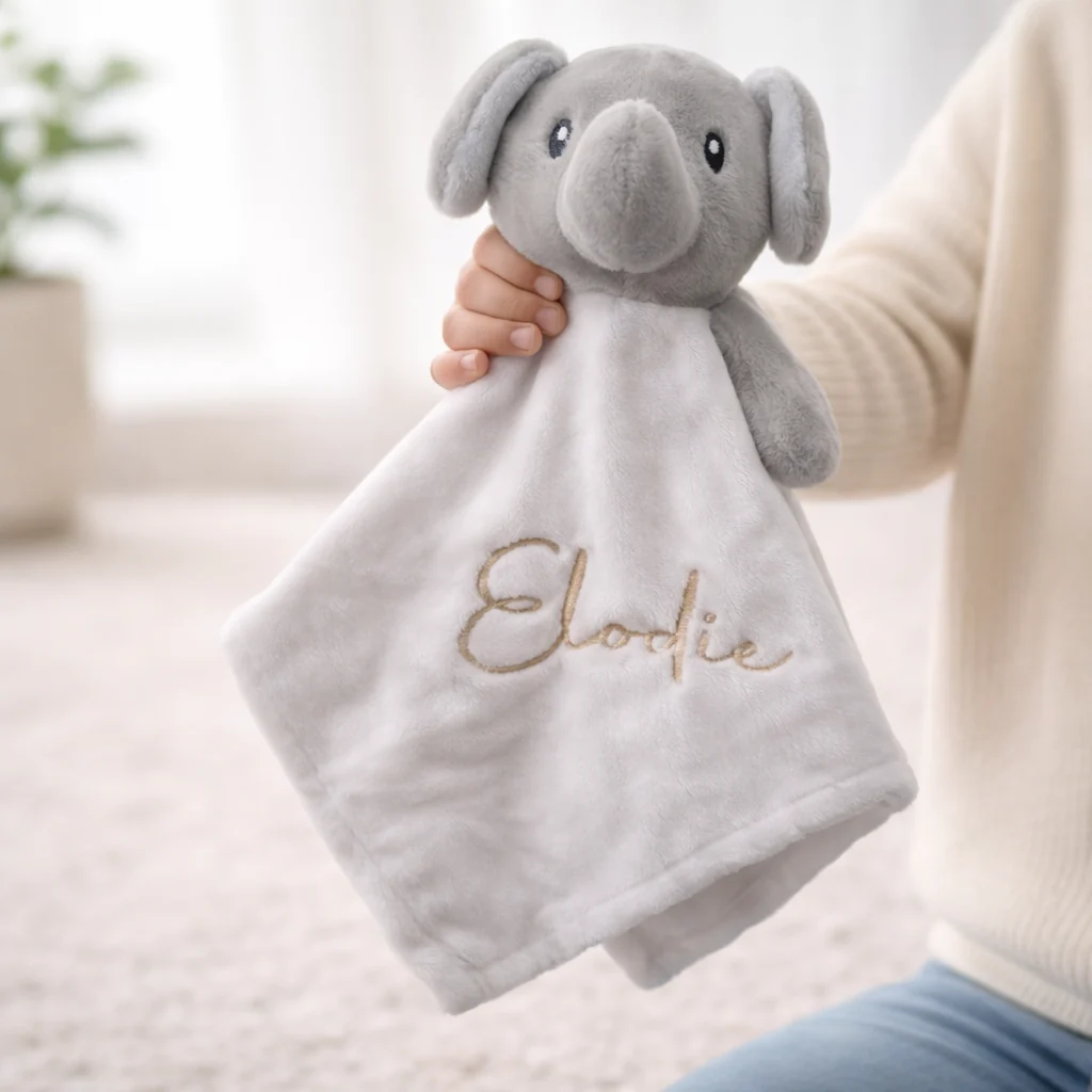 Embroidered White Waffle Blanket and Comforter Gift Set - Image 4