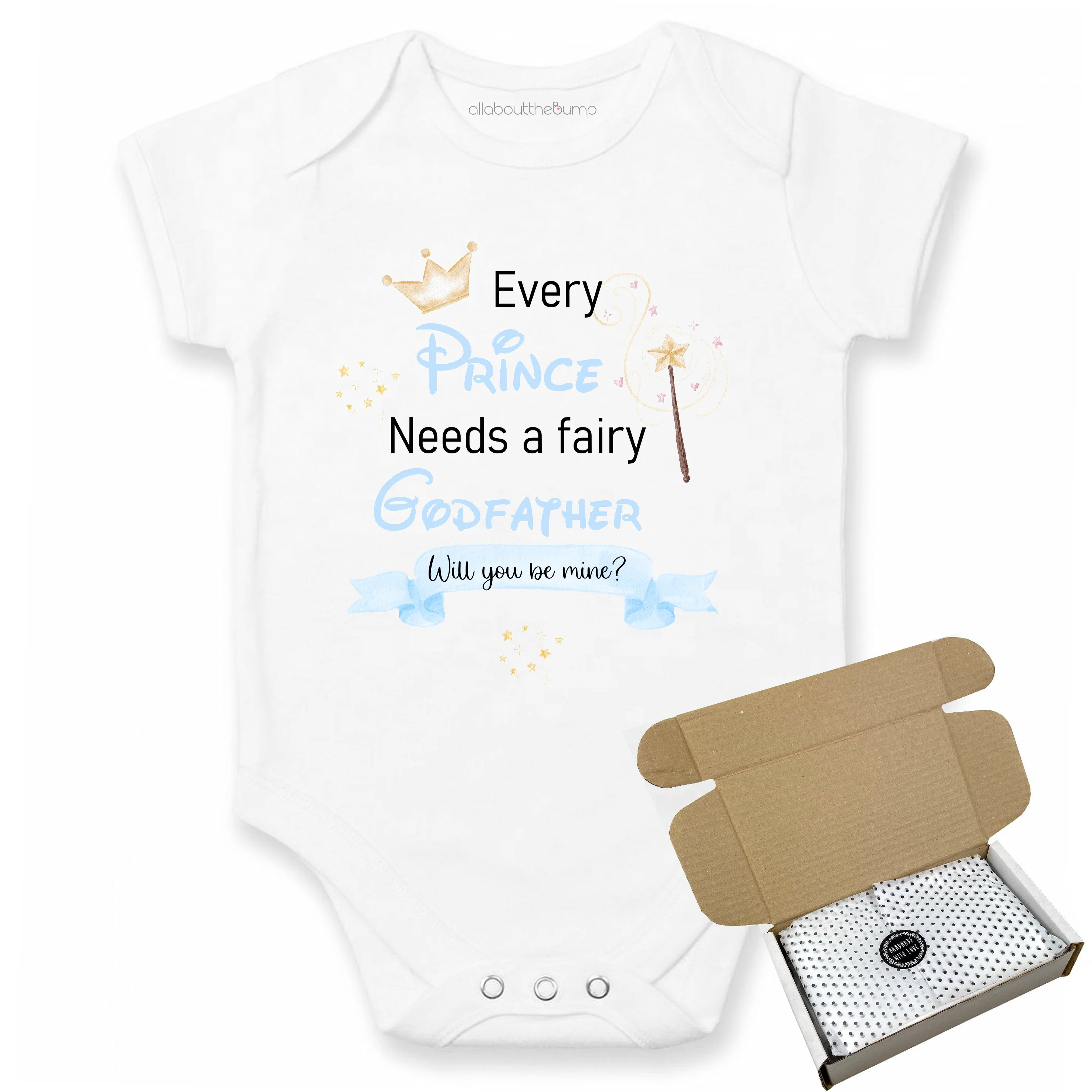 Every Prince needs a Godfather? Proposal Announcement Baby Vest - Image 4