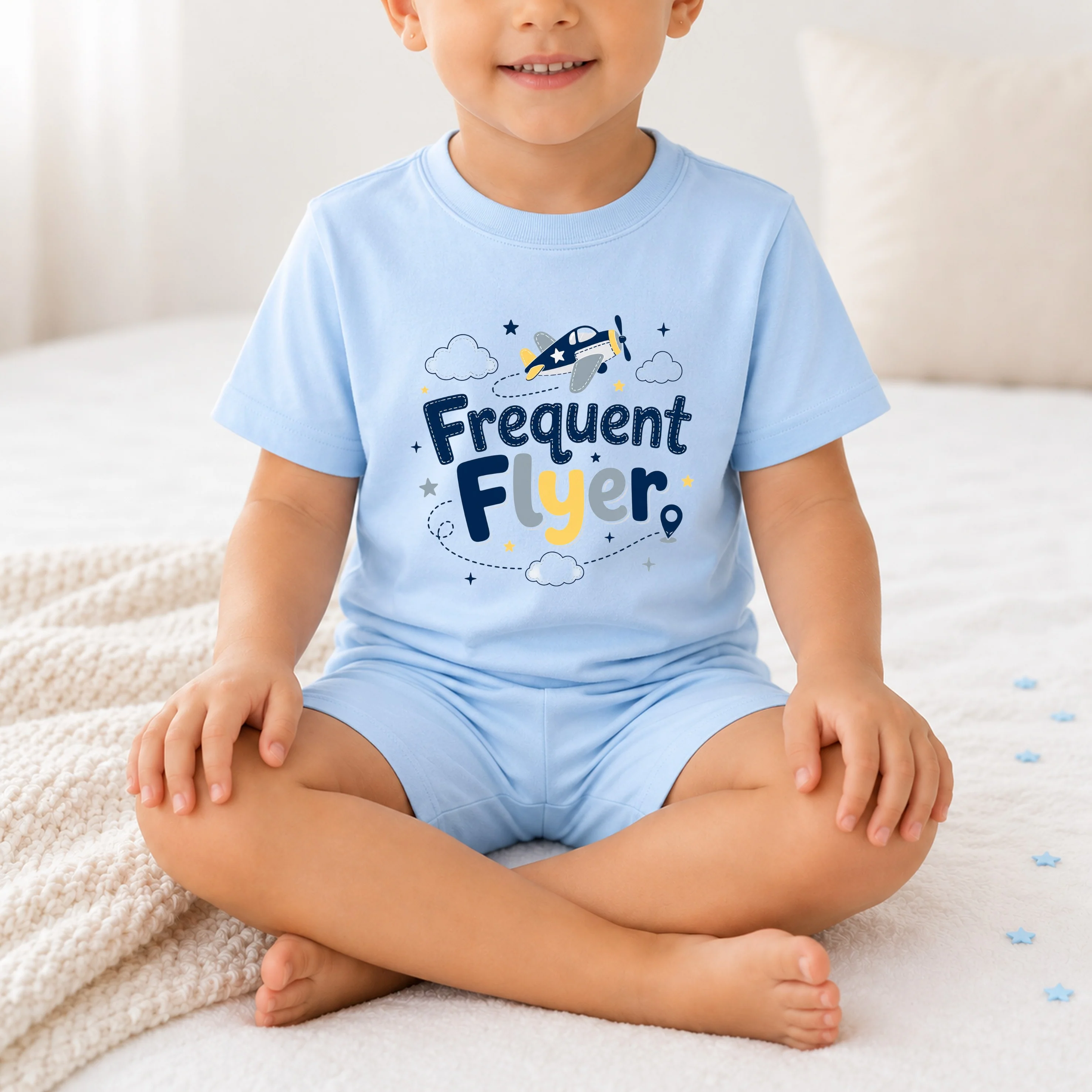 Frequent Flyer Toddler Short Set Airport Outfit - Image 4
