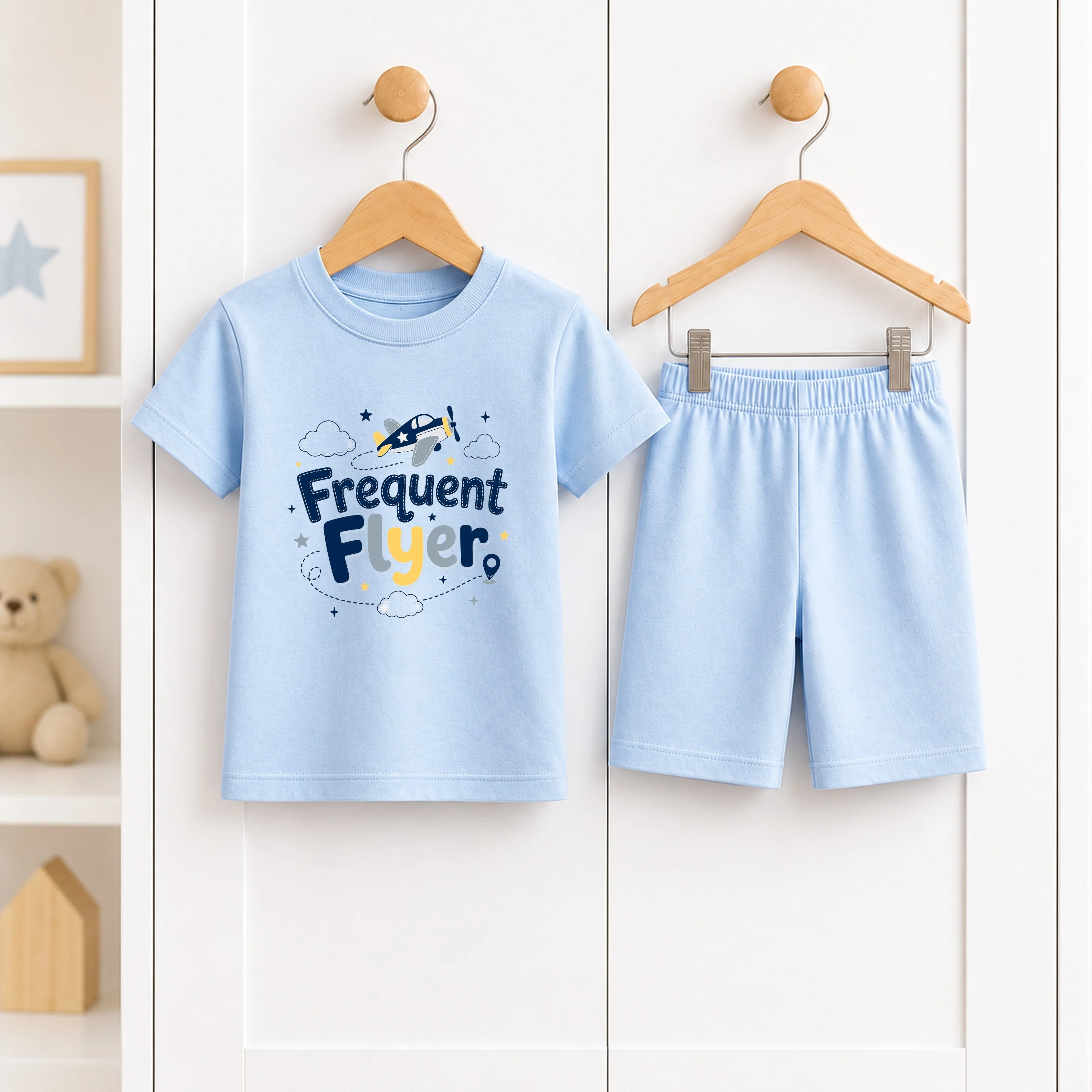 Frequent Flyer Toddler Short Set Airport Outfit - Image 6