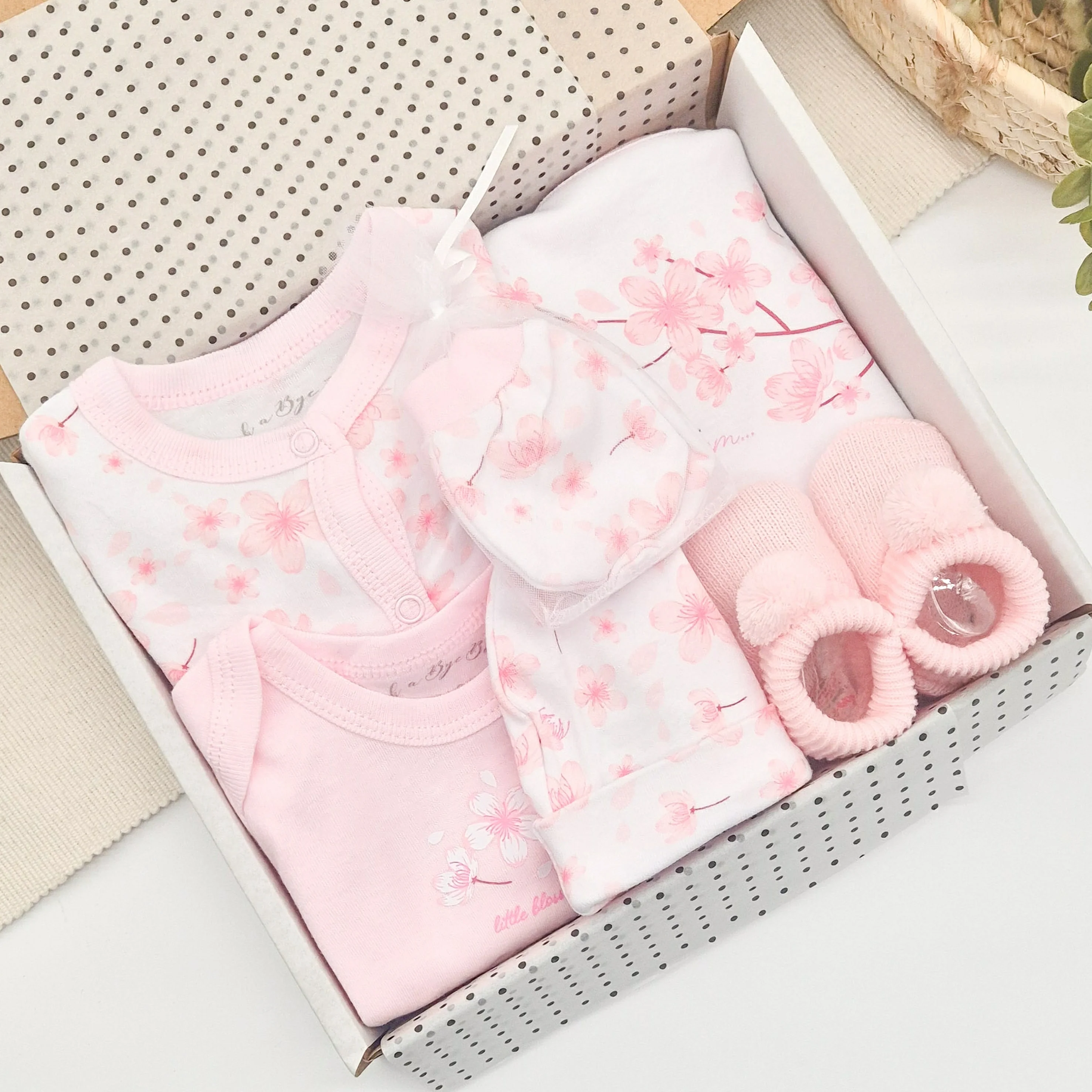 Girls Pink Blossom Hamper Gift Set