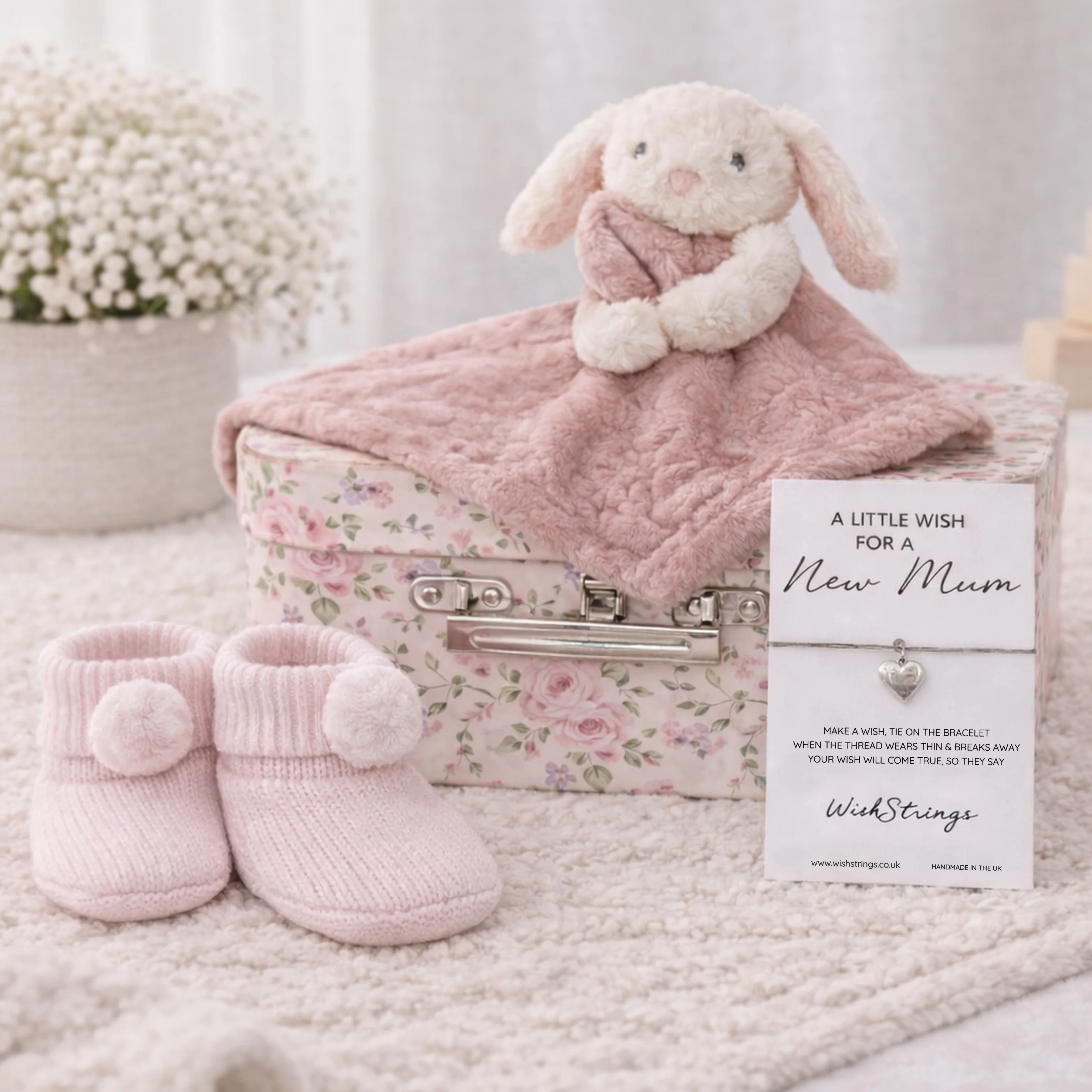 Girls Pink Comforter Suitcase Gift Hamper
