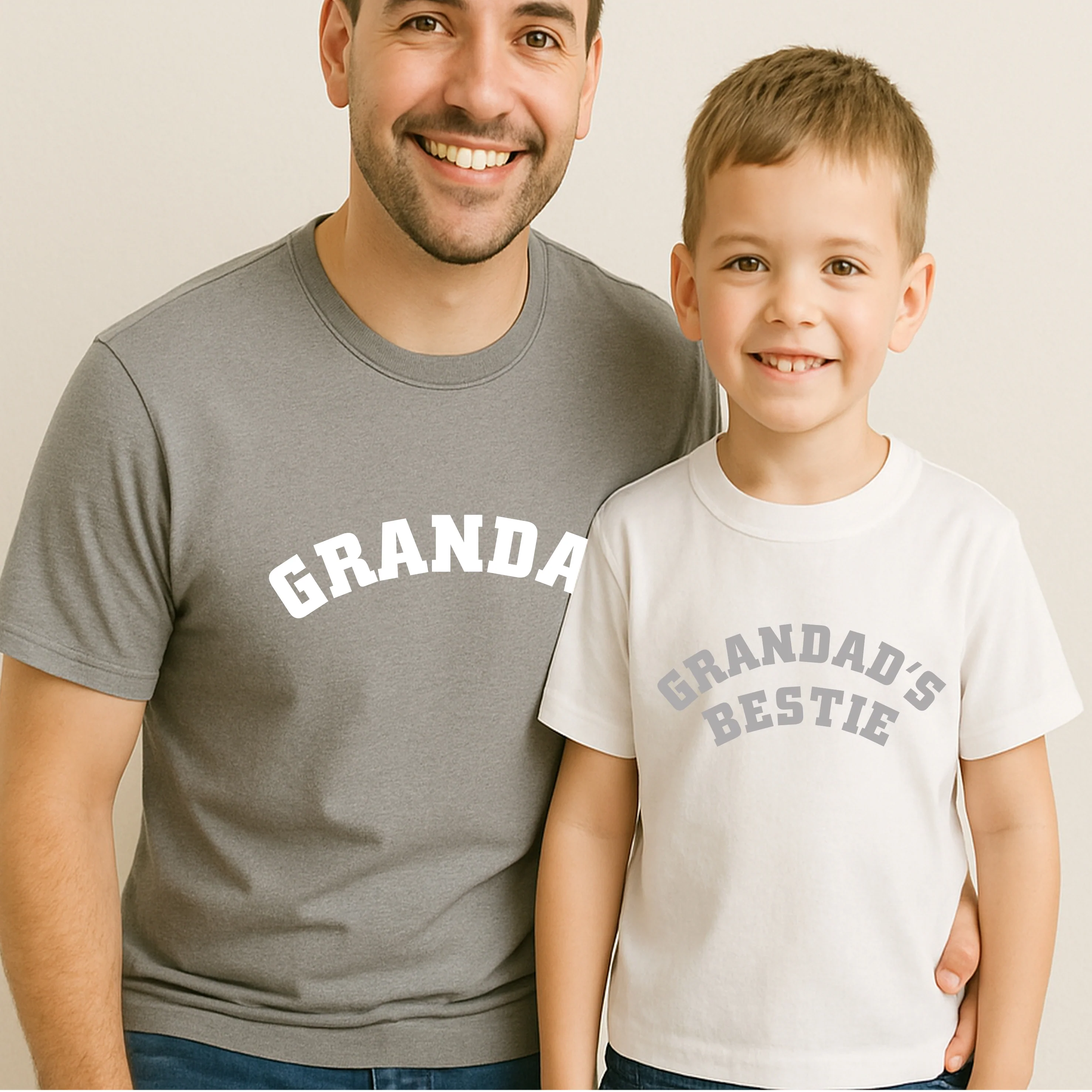 Grandad's Bestie Grey Matching Outfits - Image 2