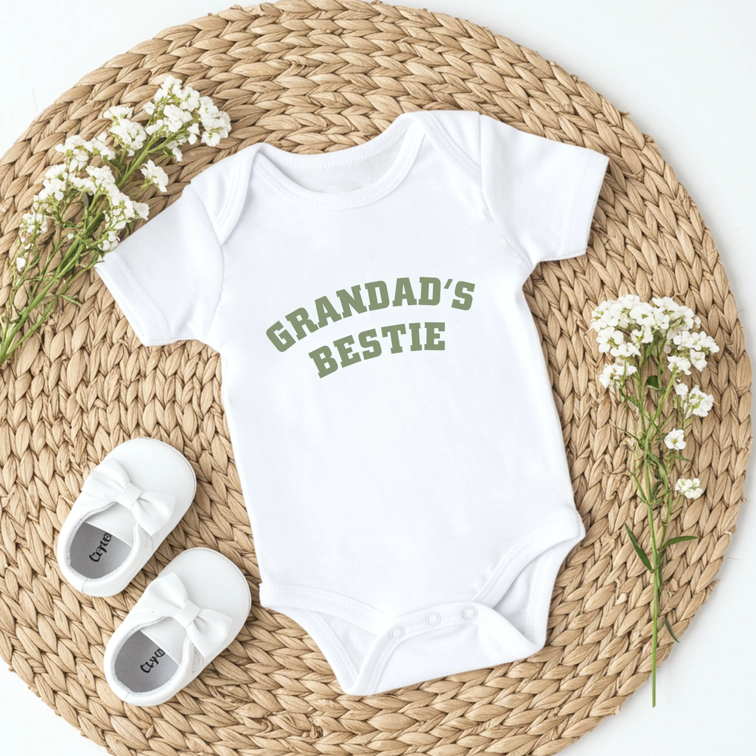 Grandad's Bestie Sage Green Matching Outfits - Image 5