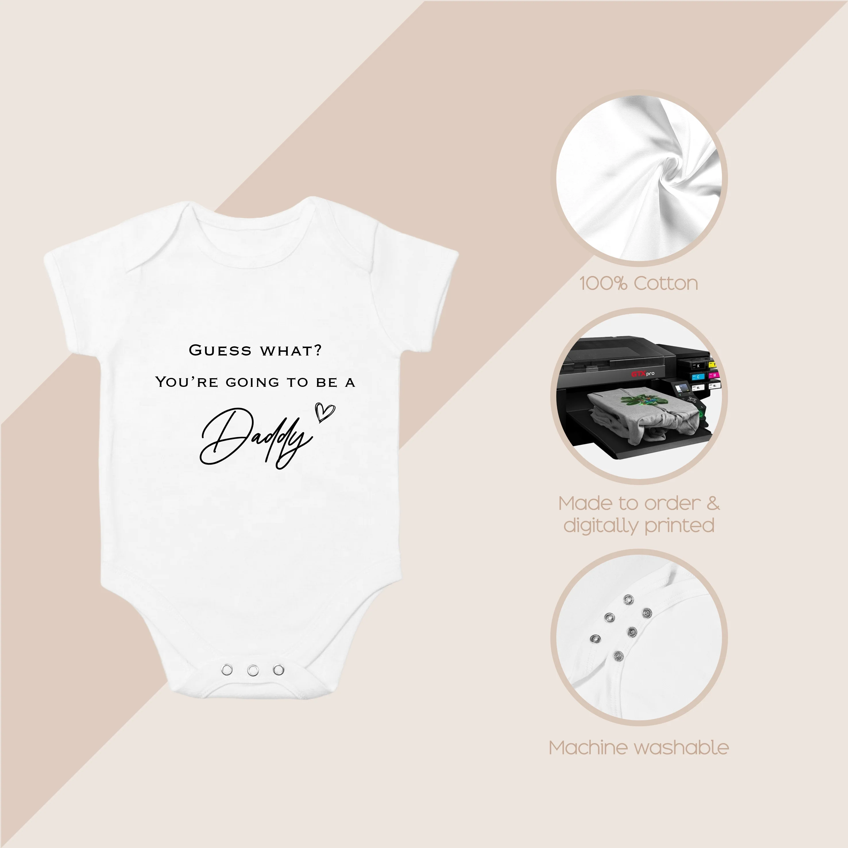 Guess What... You're Going To Be A Daddy Baby Announcement Vest - Image 4