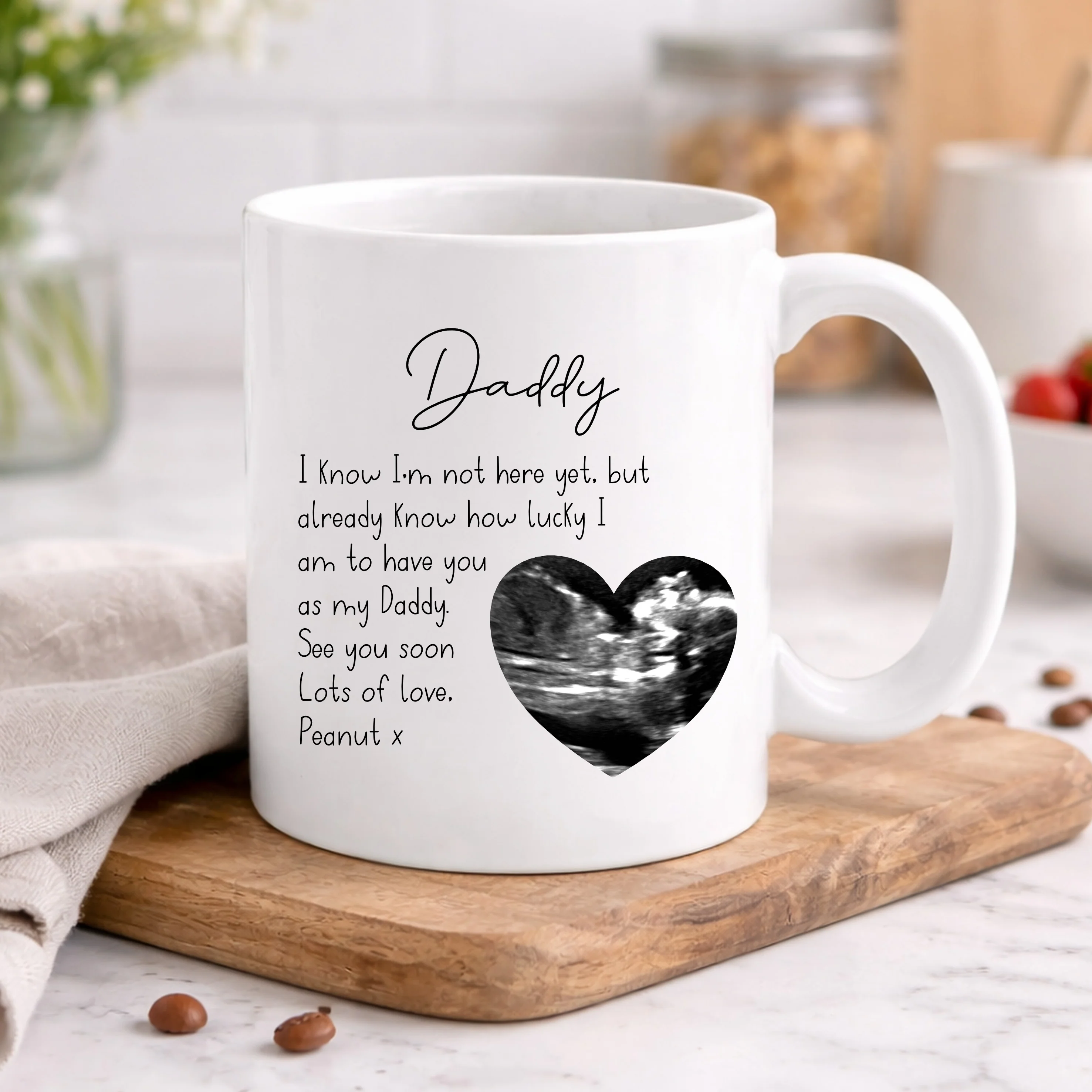 Personalised Photo Baby Scan Happy Father's Day Mug - Image 4