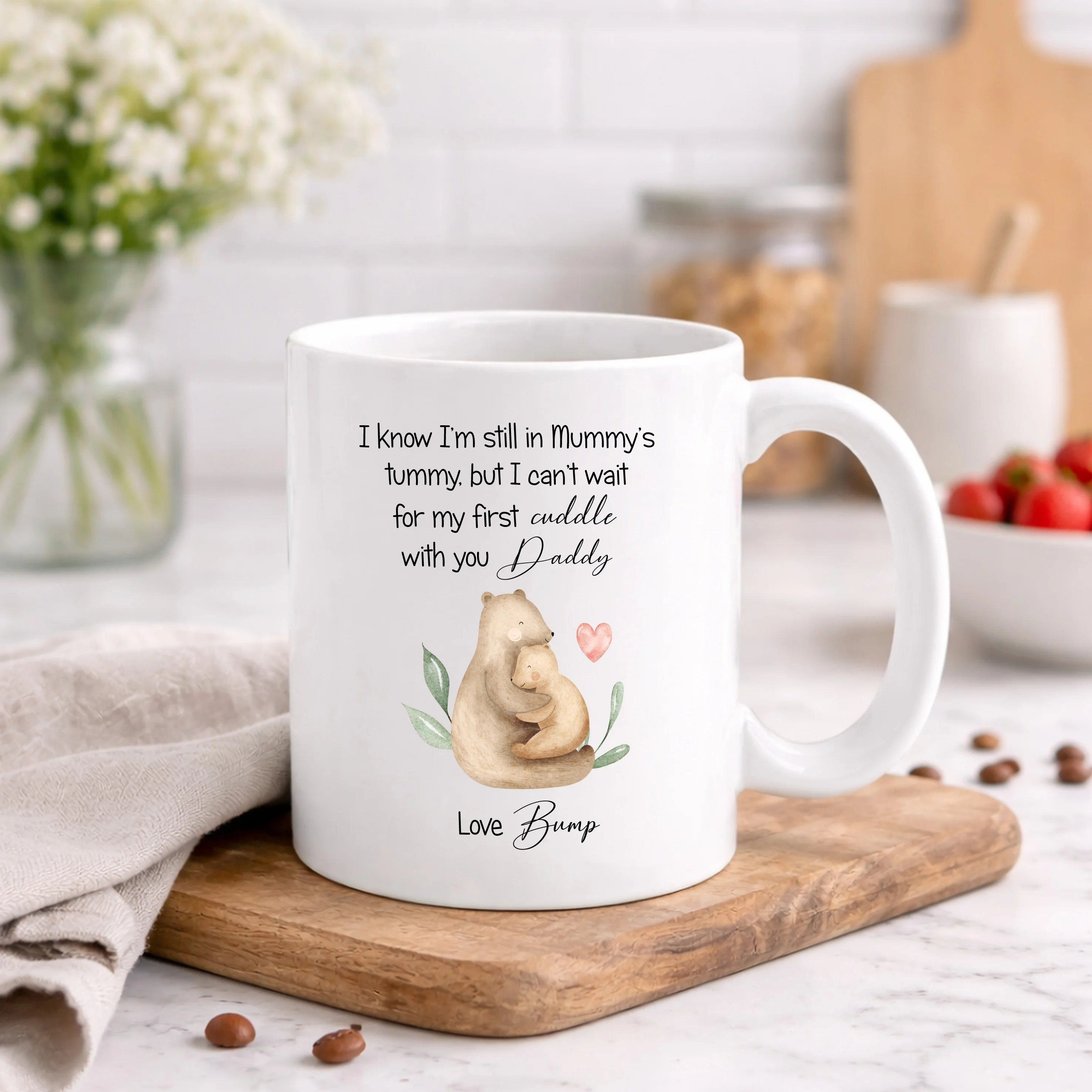 Happy Father's Day Daddy Bear Love Bump Mug - Image 3