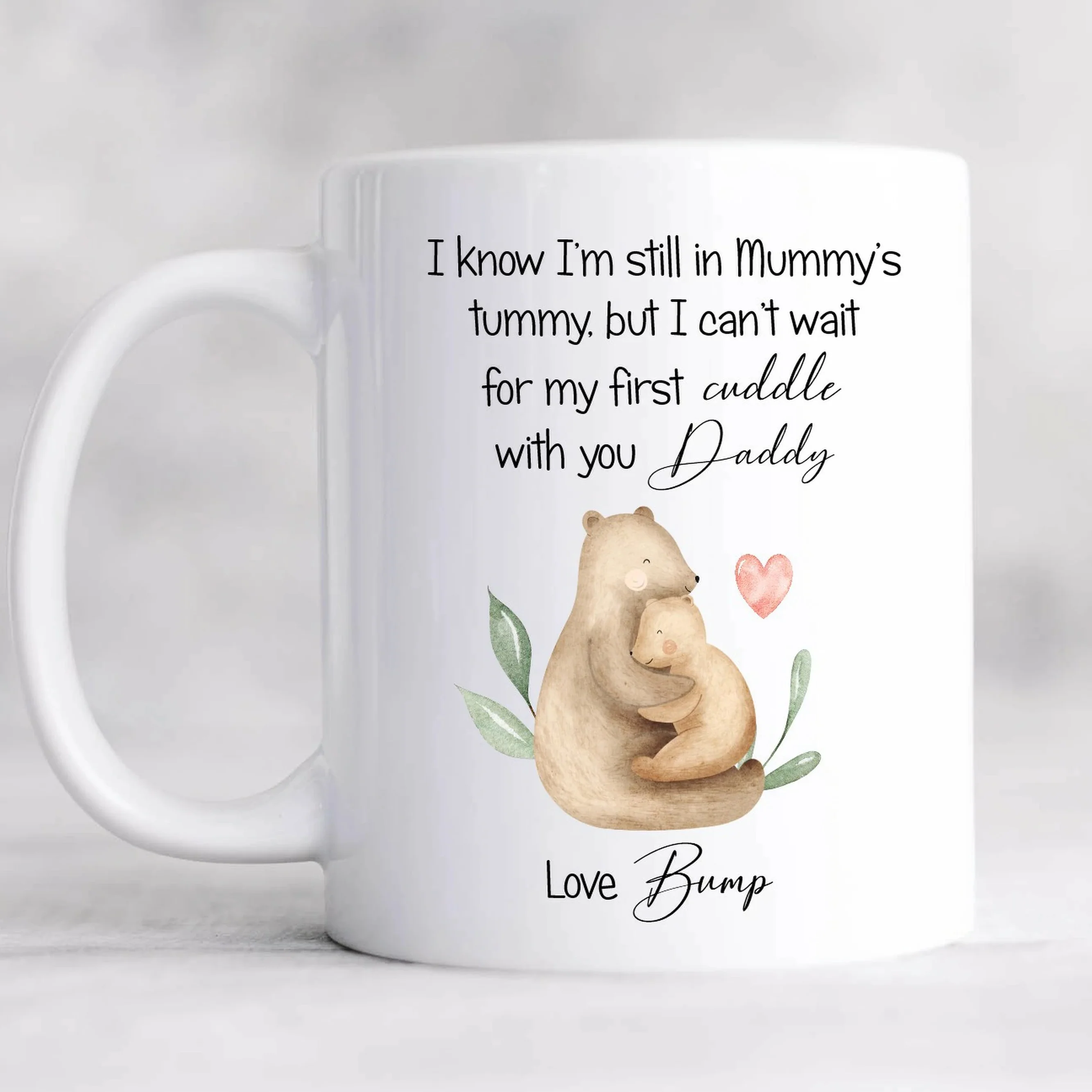 Happy Father's Day Daddy Bear Love Bump Mug - Image 4
