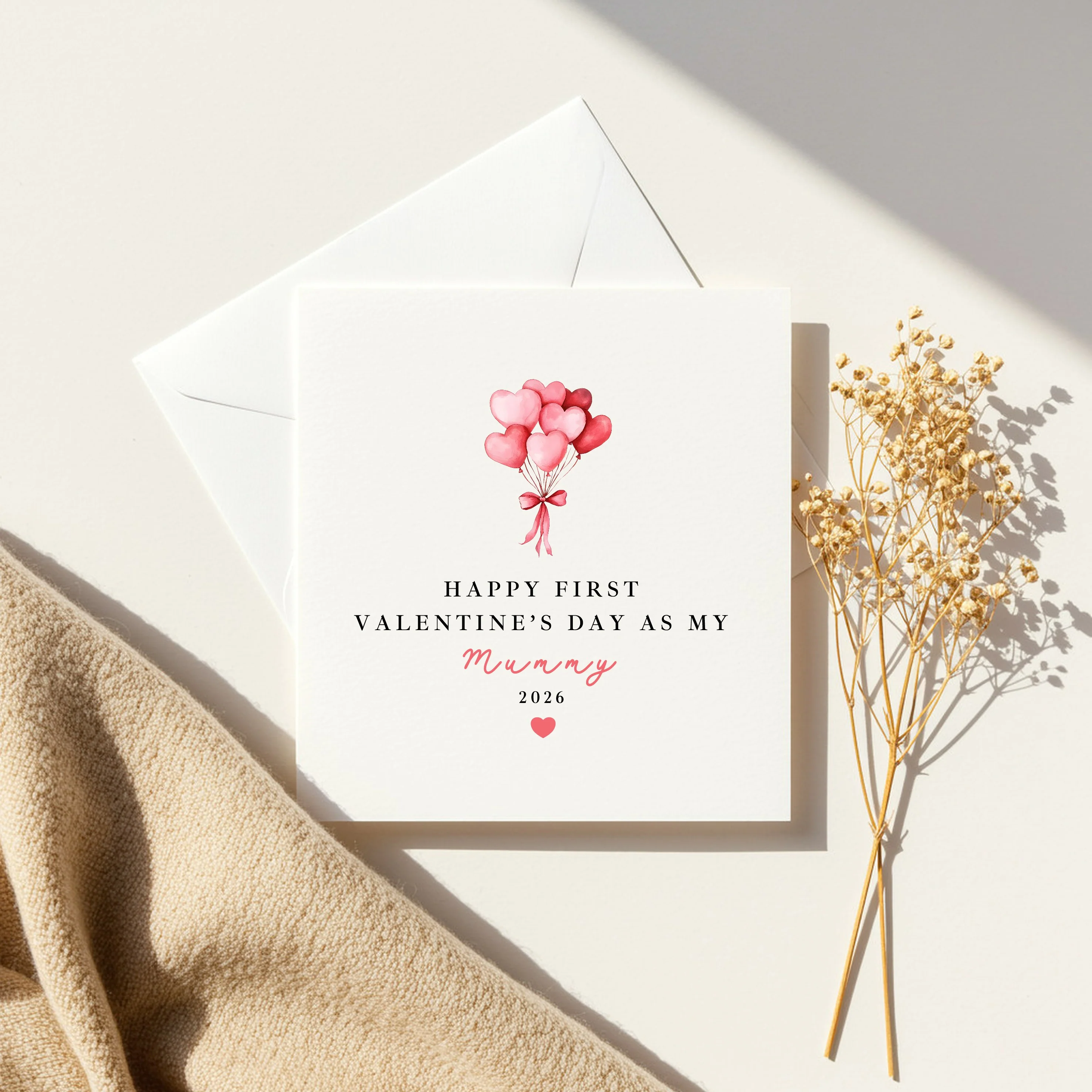 Happy First Valentine's Day As My Mummy Heart Balloons Card - Image 5