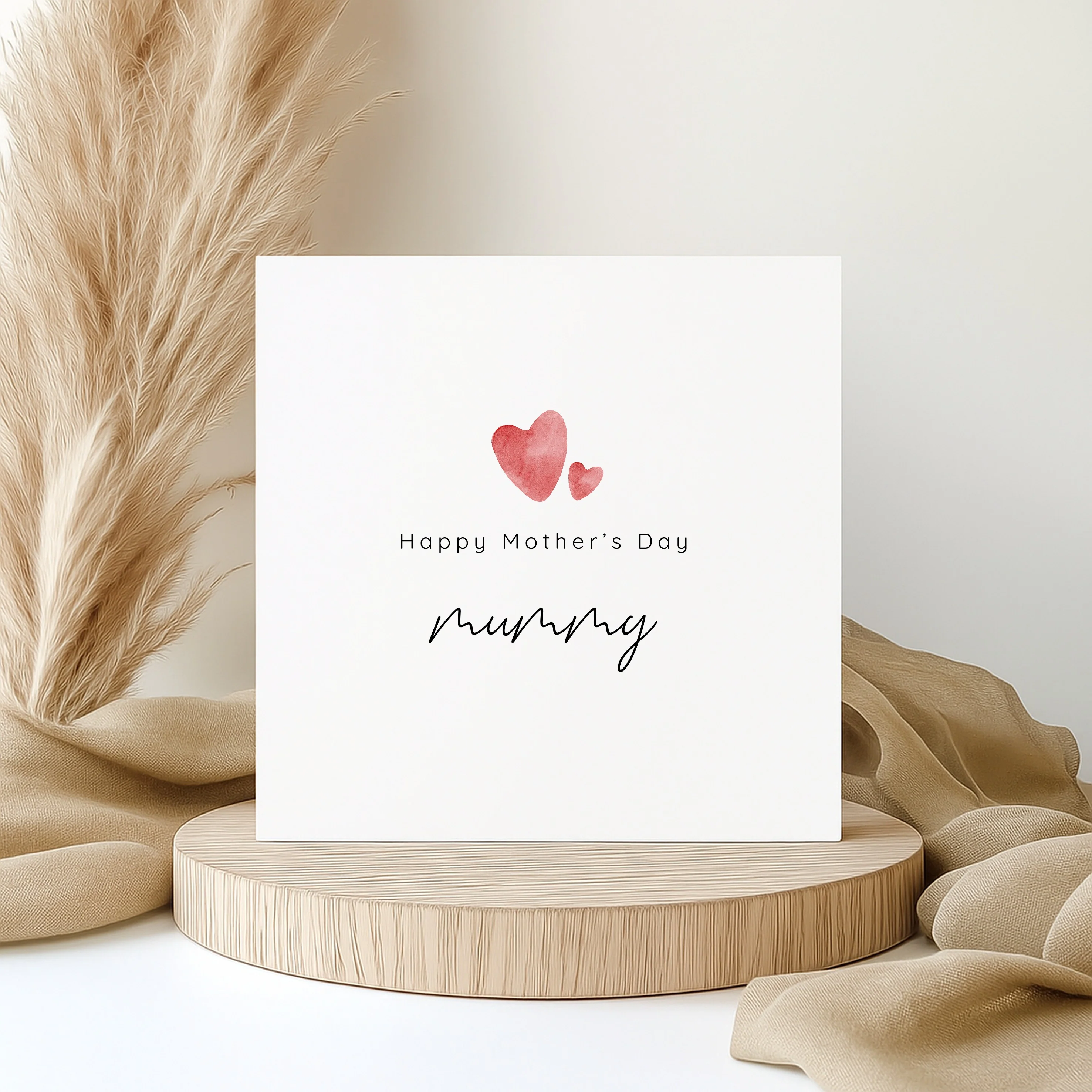 Happy Mother's Day Red Hearts Card - Image 7