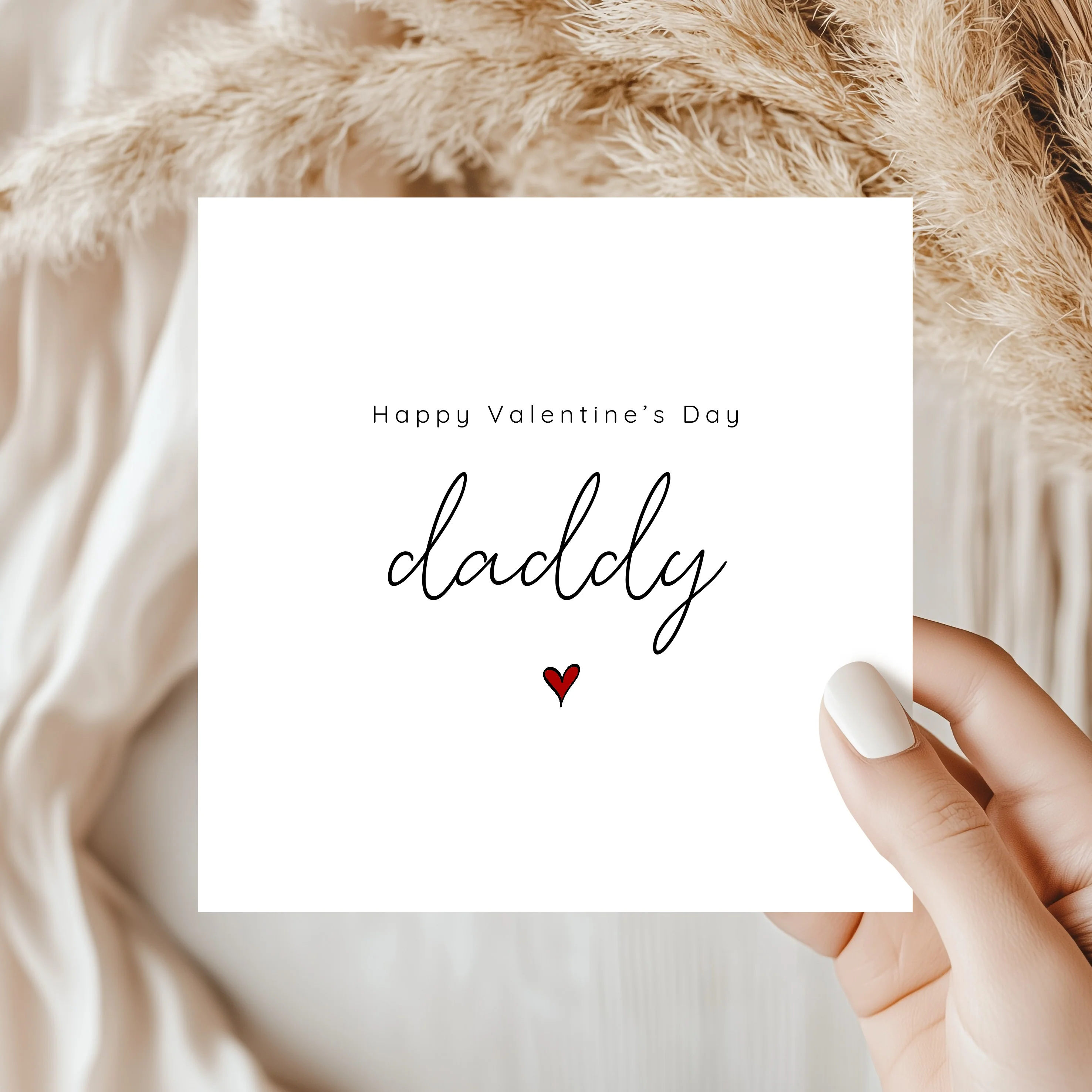 Happy Valentine's Day Daddy Heart Card - Image 3