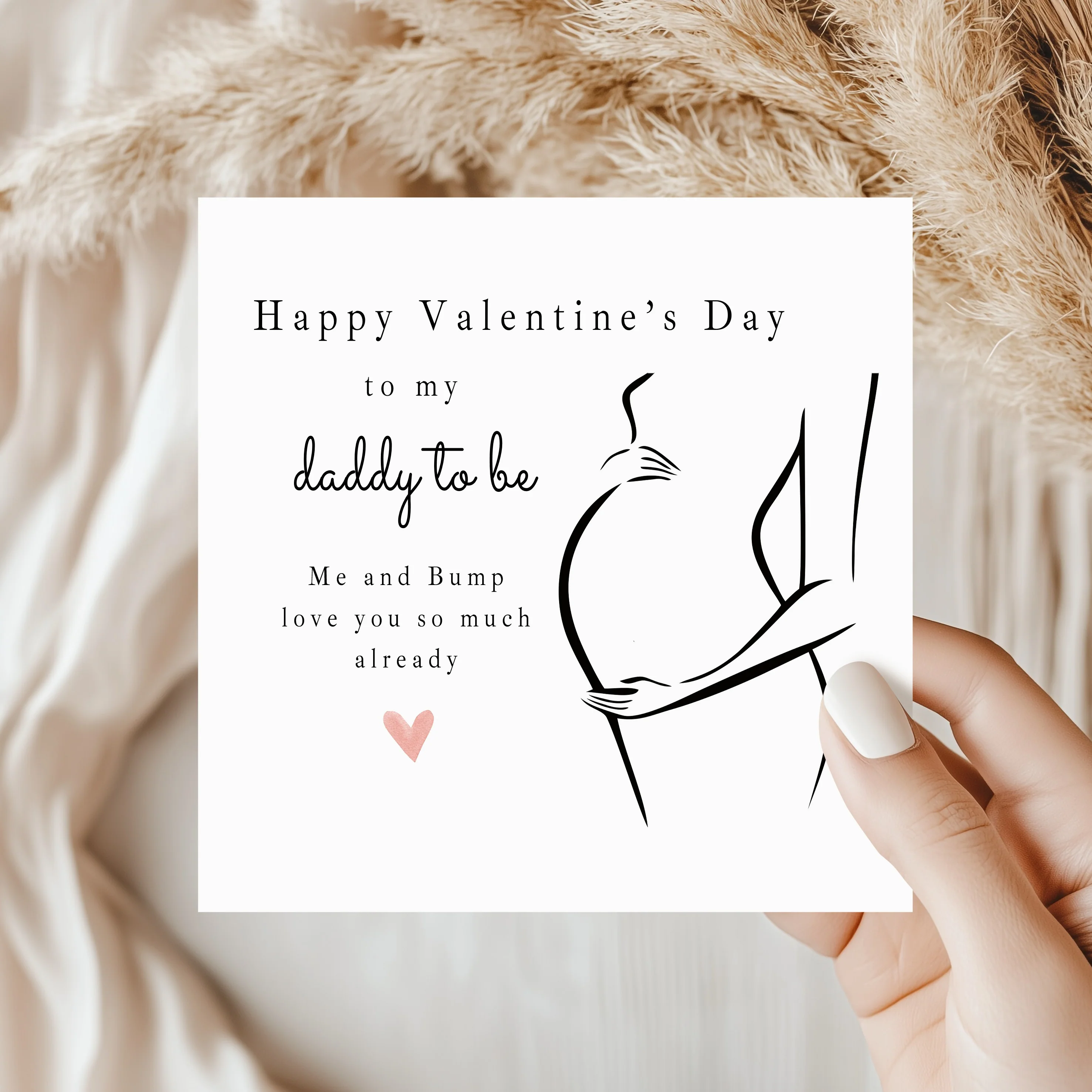 Happy Valentine's Day Daddy Love Bump Card - Image 2