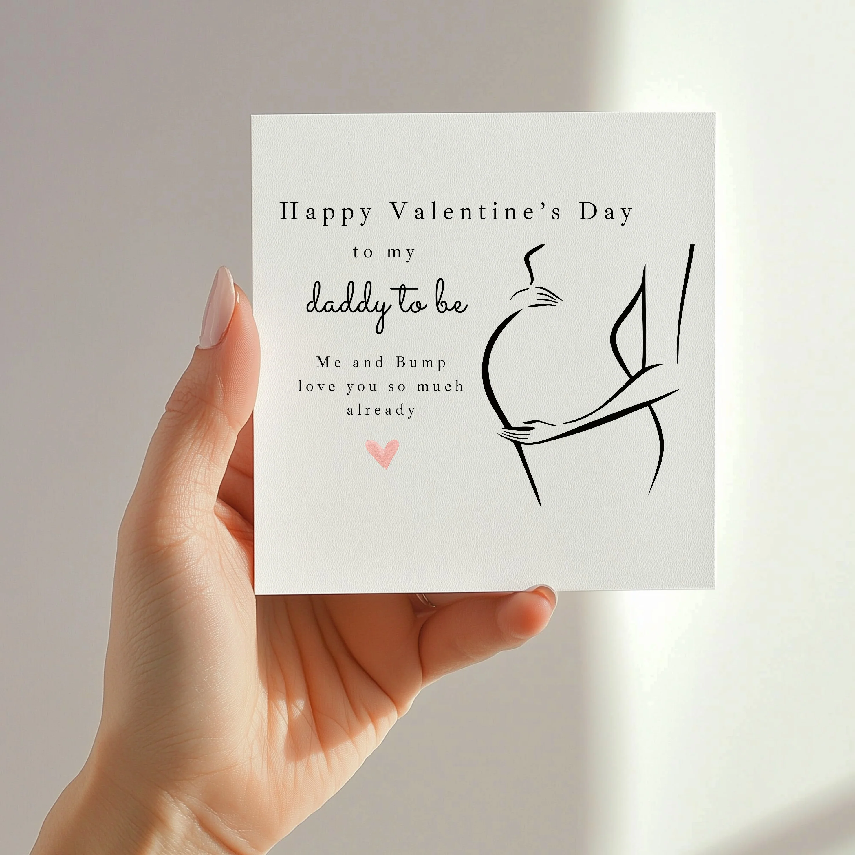 Happy Valentine's Day Daddy Love Bump Card - Image 3