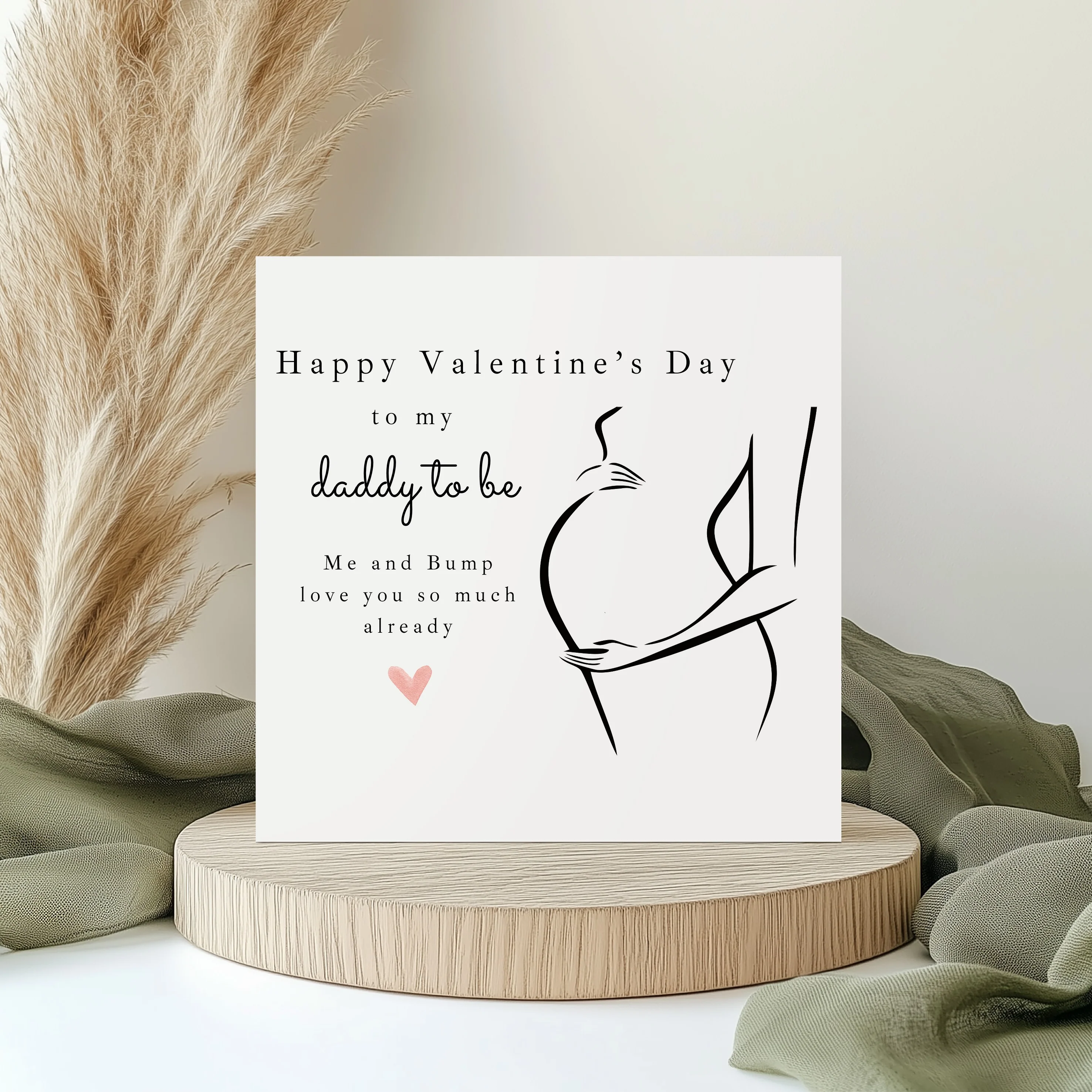 Happy Valentine's Day Daddy Love Bump Card - Image 4