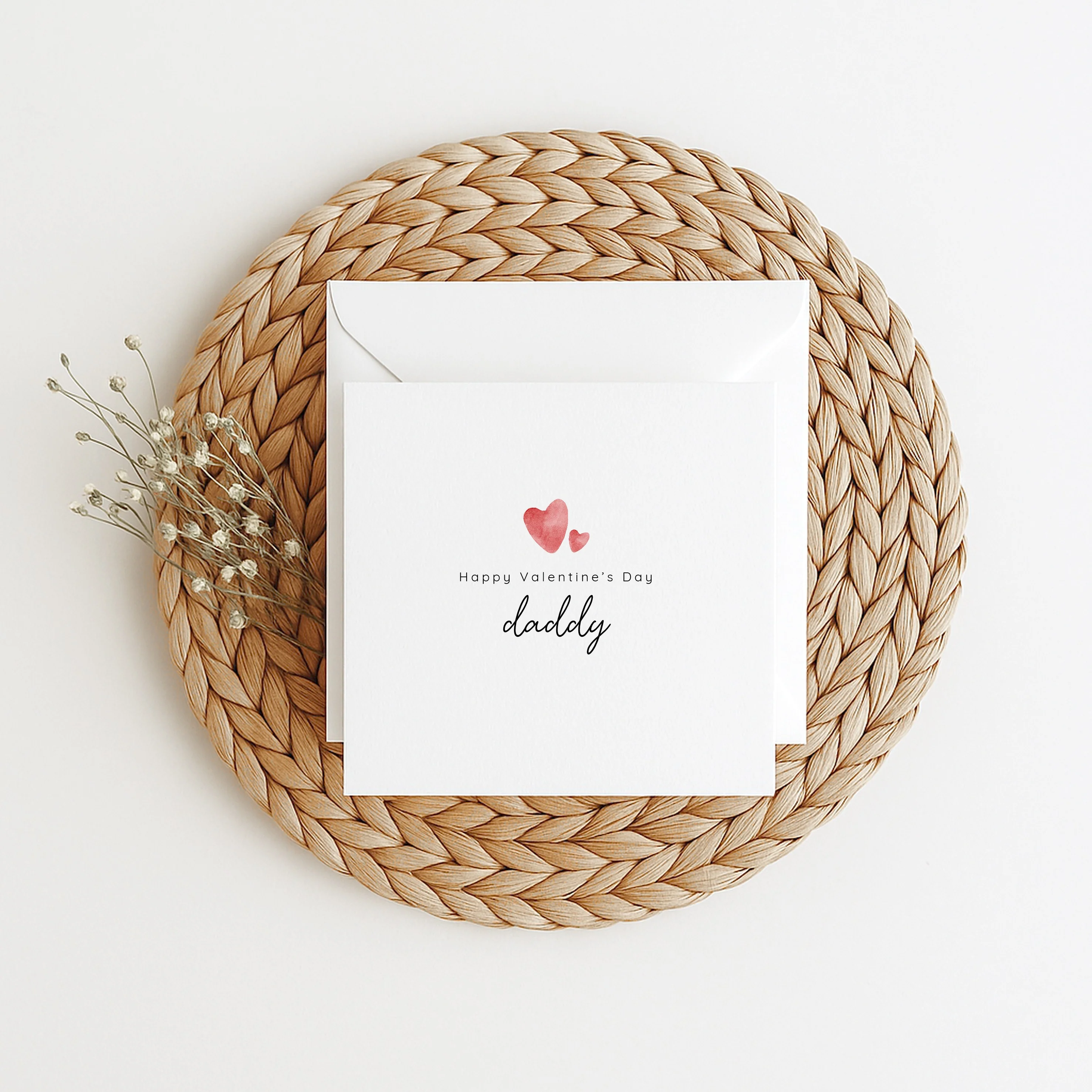 Happy Valentine's Day Daddy Red Hearts Card - Image 6