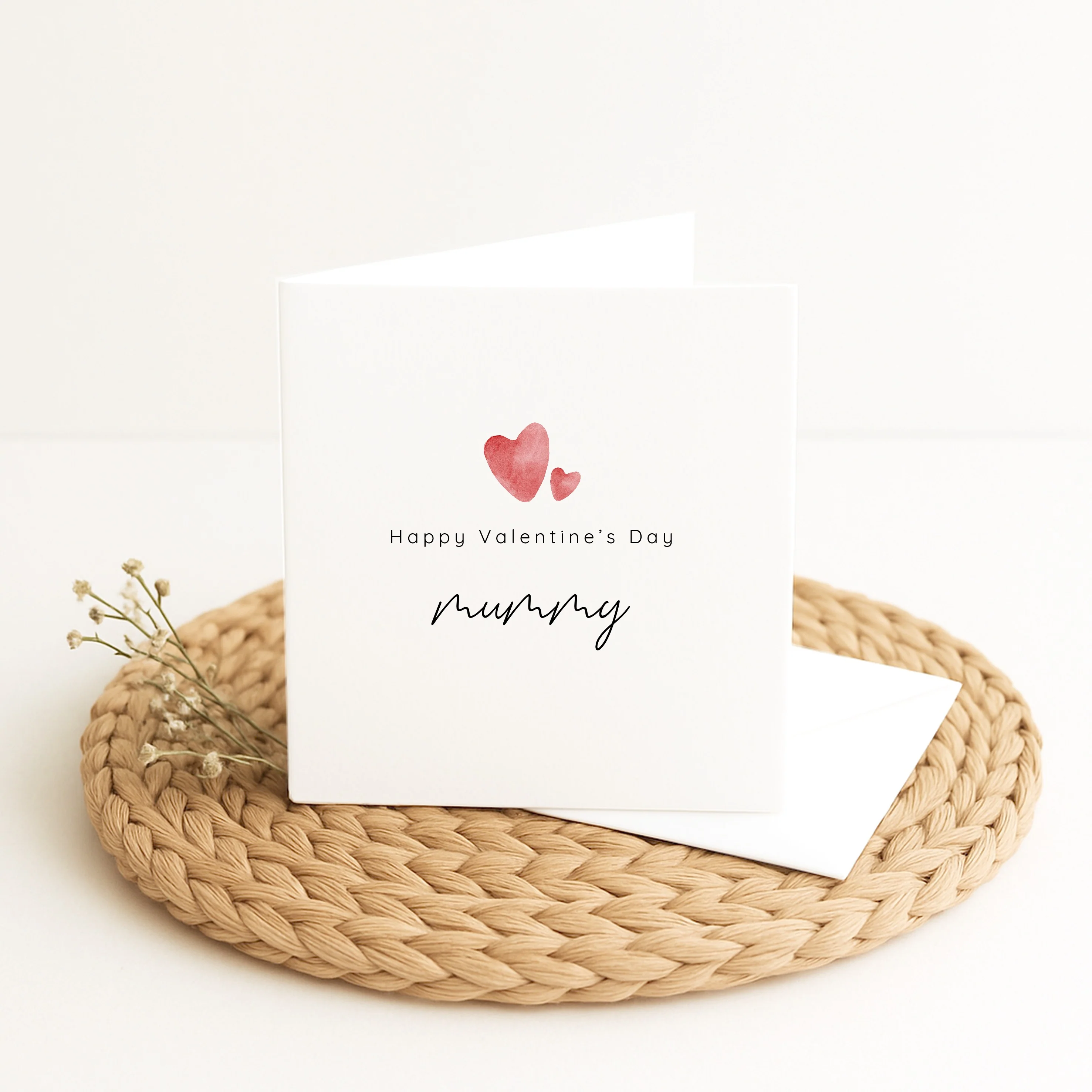 Happy Valentine's Day Mummy Red Hearts Card - Image 3