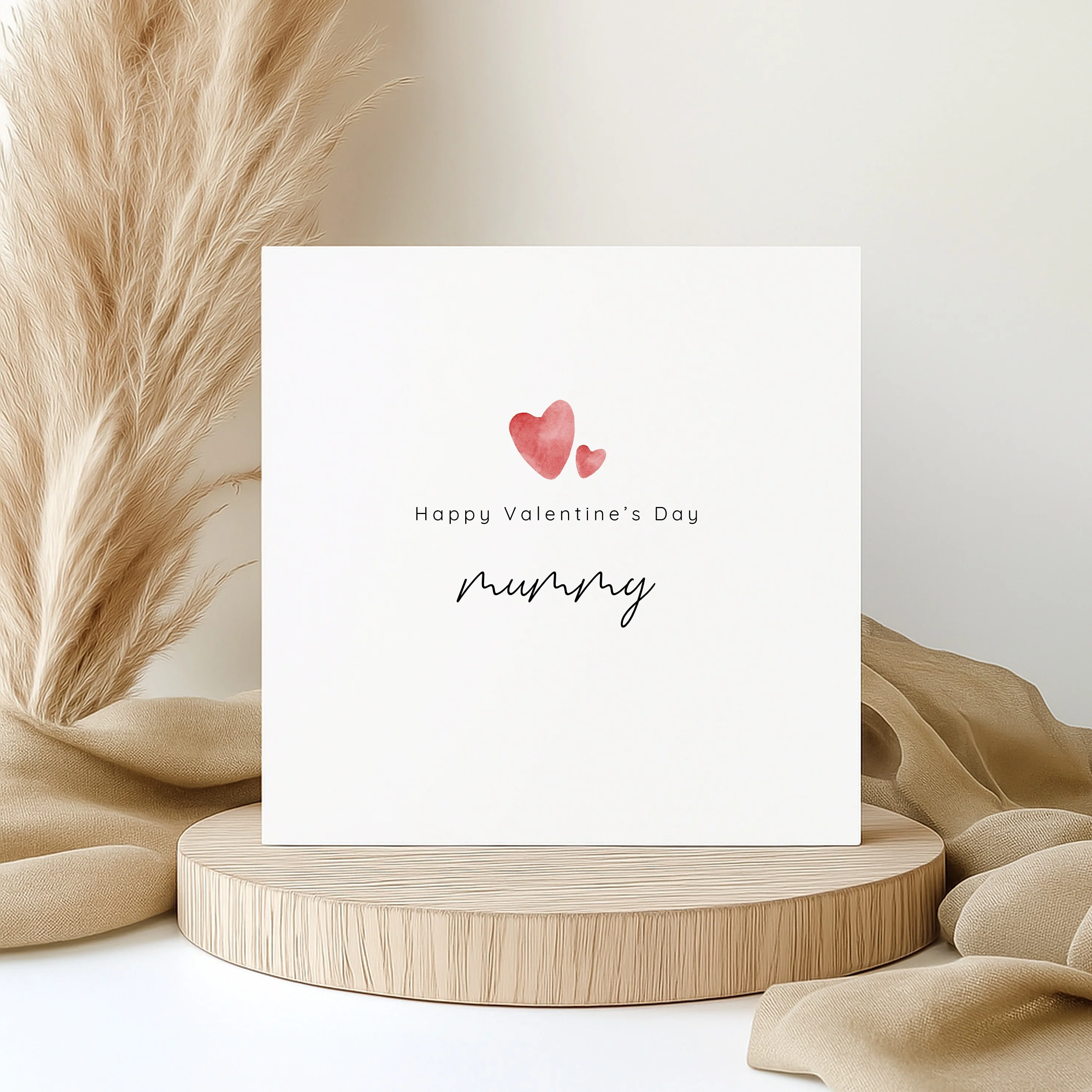 Happy Valentine's Day Mummy Red Hearts Card - Image 7
