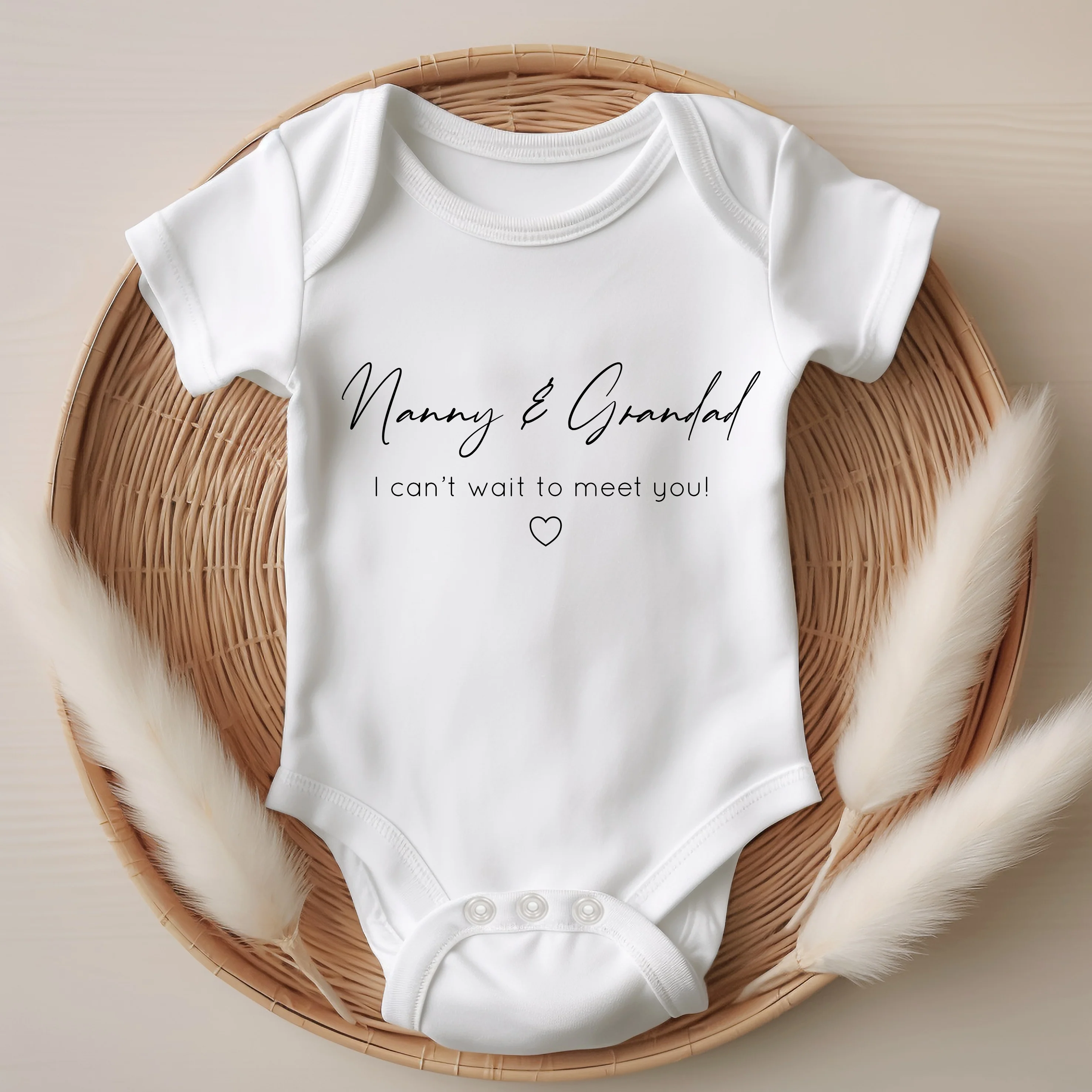 Hello Nanny & Grandad Baby Announcement Vest