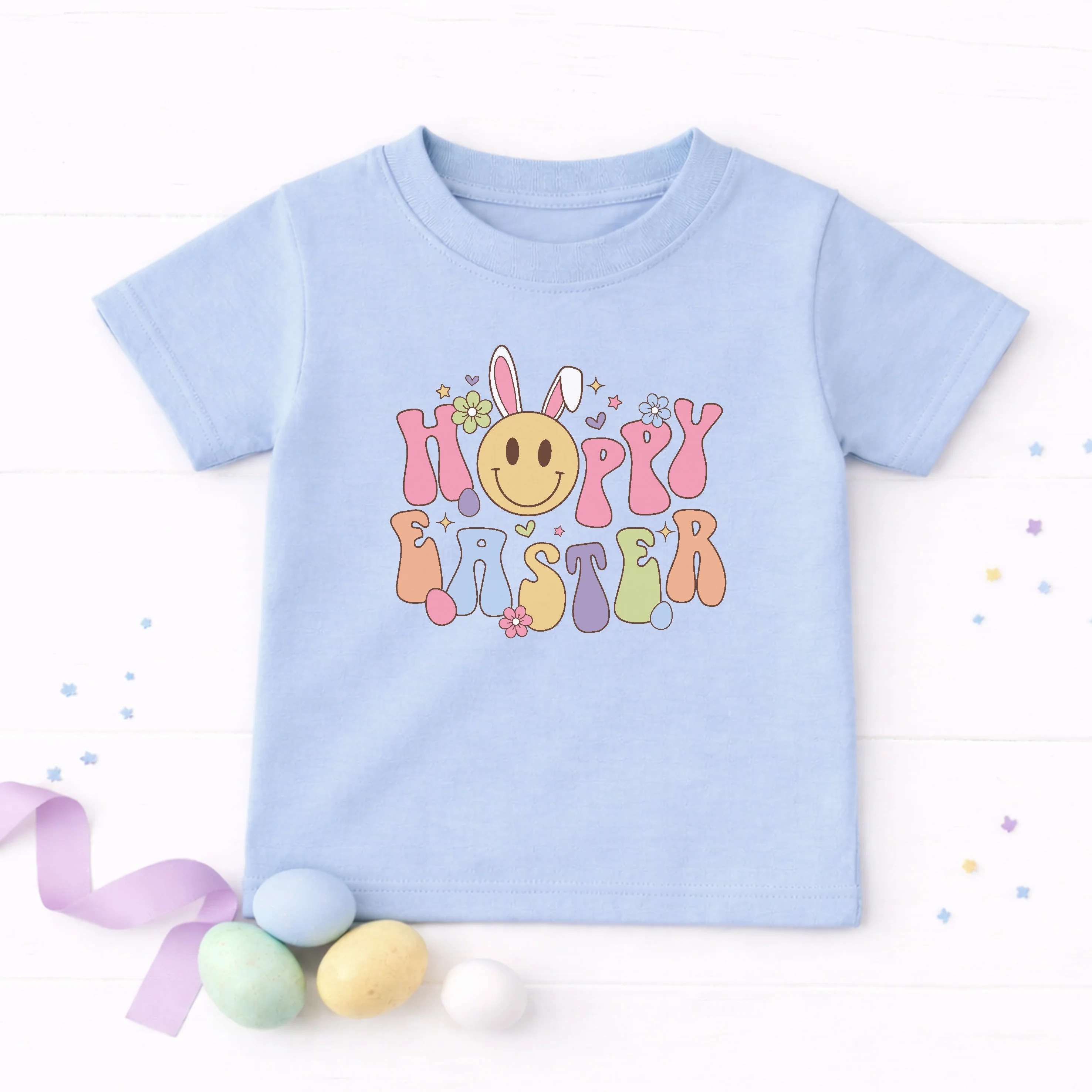 Hoppy Easter Retro Children's T-shirt - Image 2