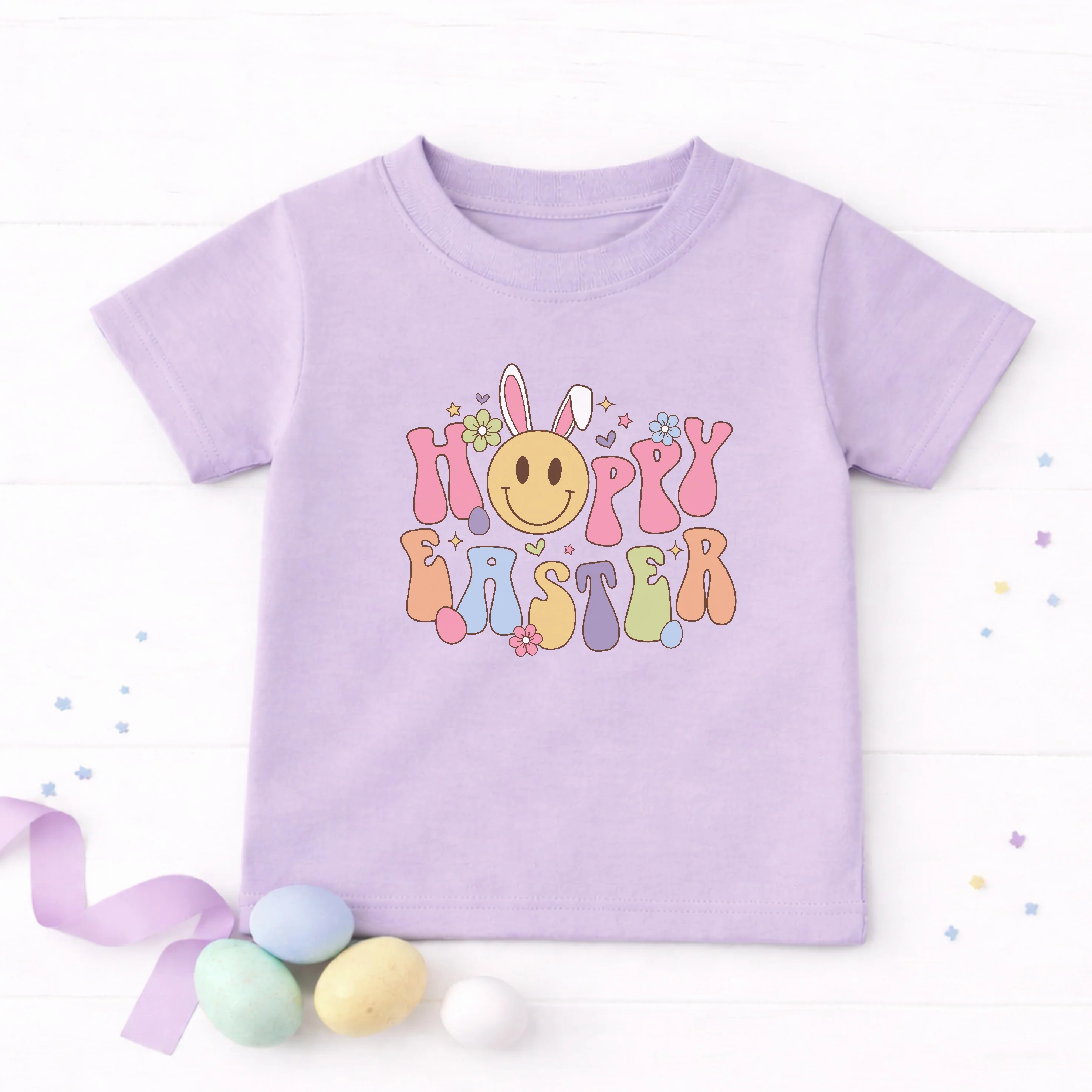 Hoppy Easter Retro Children's T-shirt - Image 3