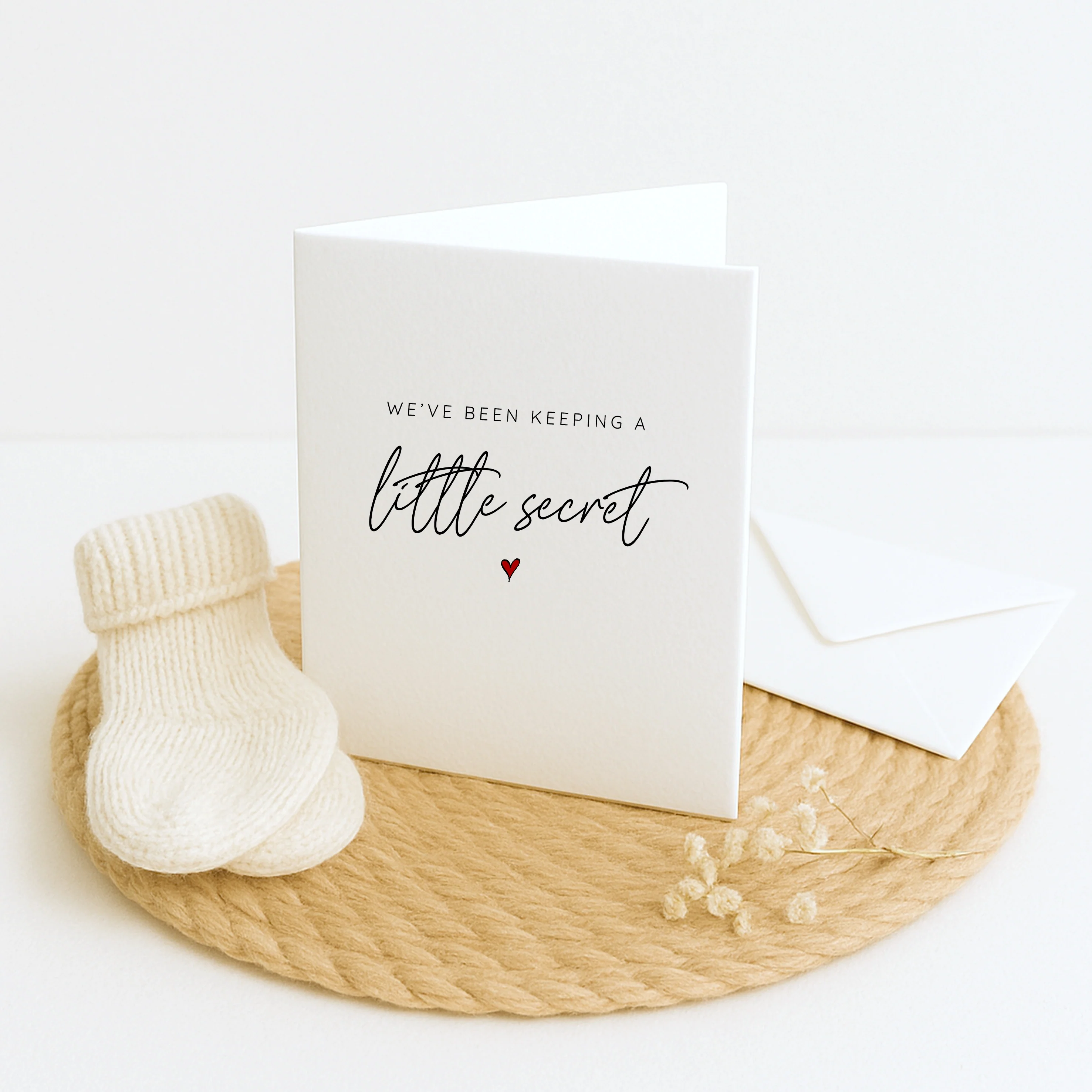 Keeping A Little Secret Baby Announcement Card - Image 5