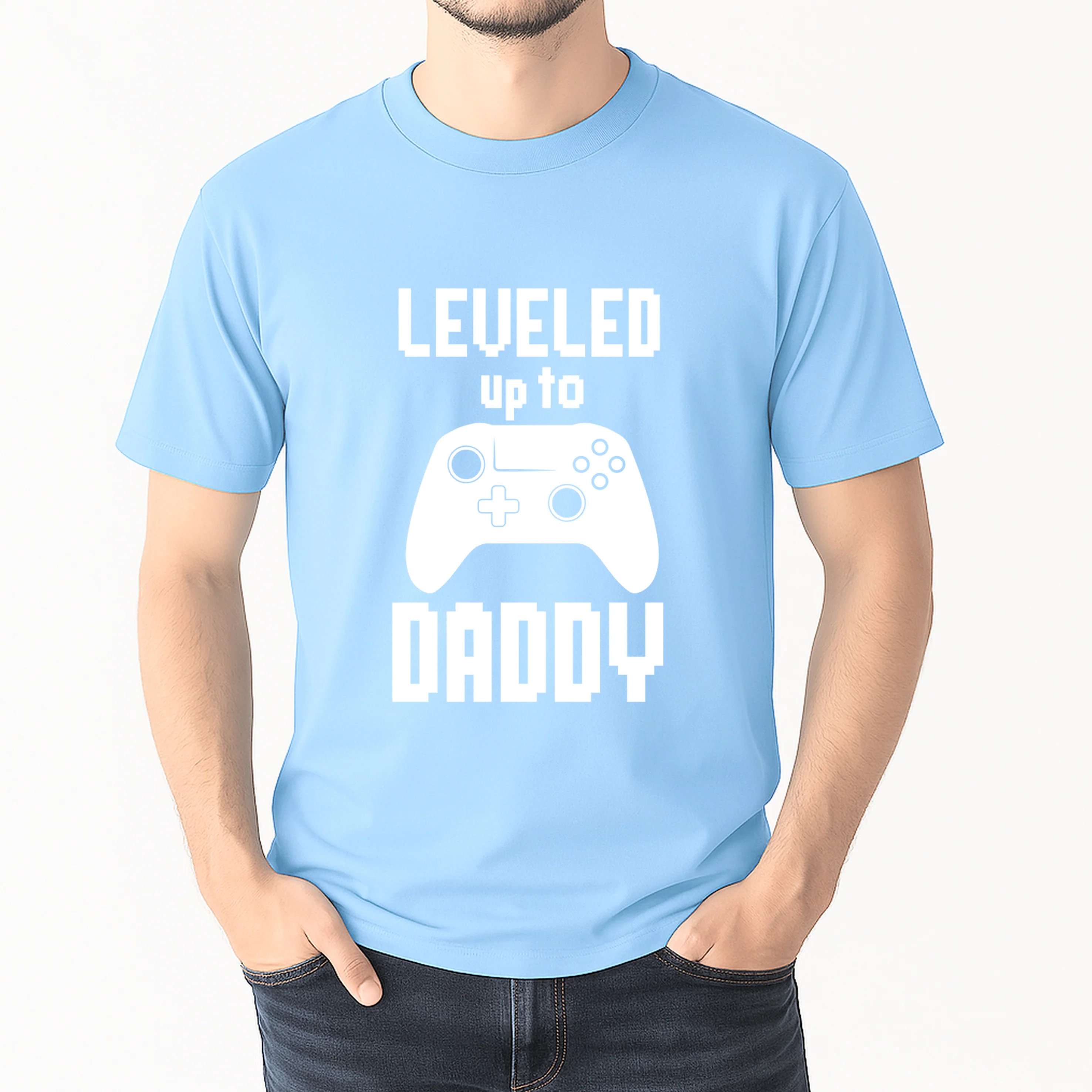 Leveled up to Daddy Gaming Blue Matching Outfits - Image 4