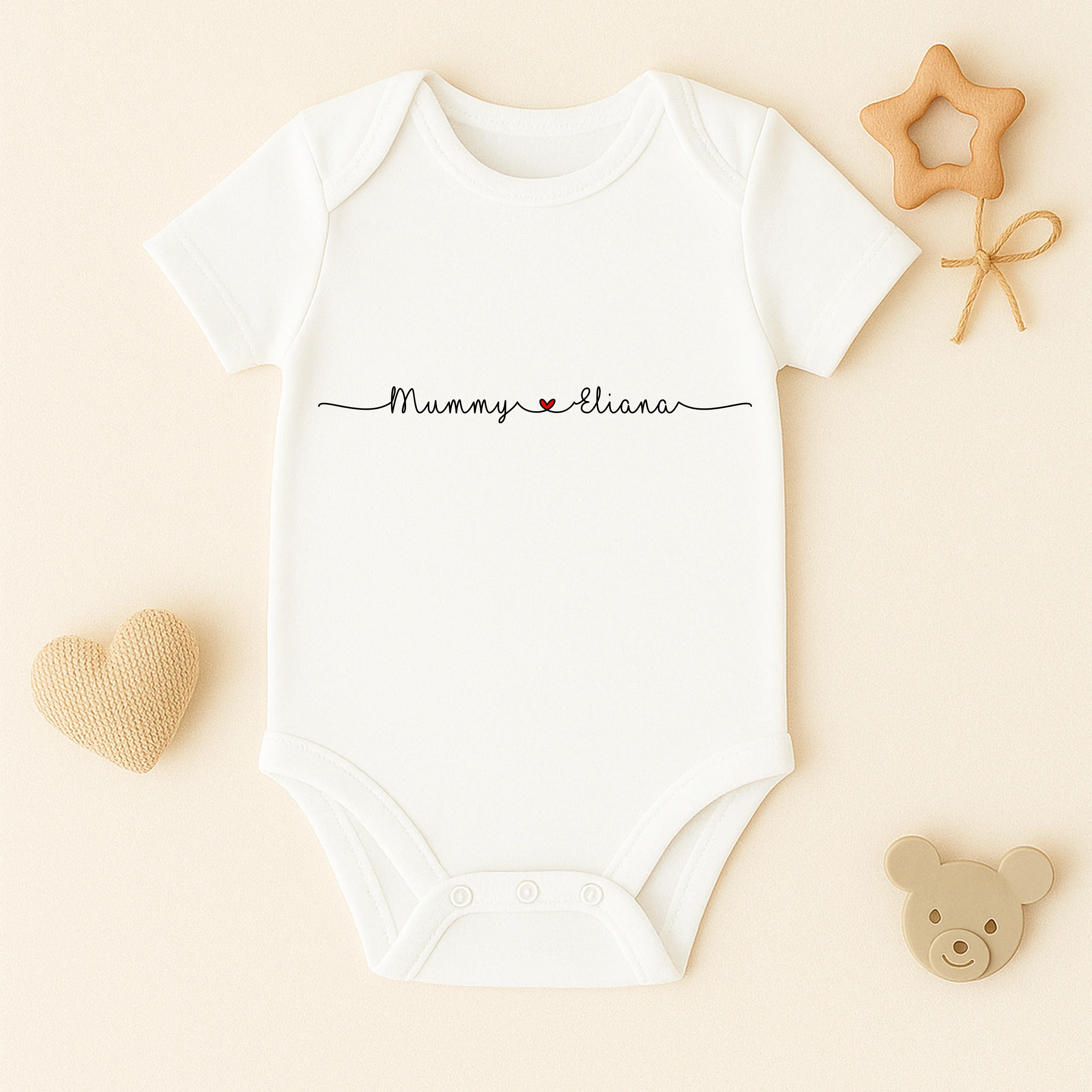 Personalised Linked Hearts Mum and Baby Sweatshirts - Image 2